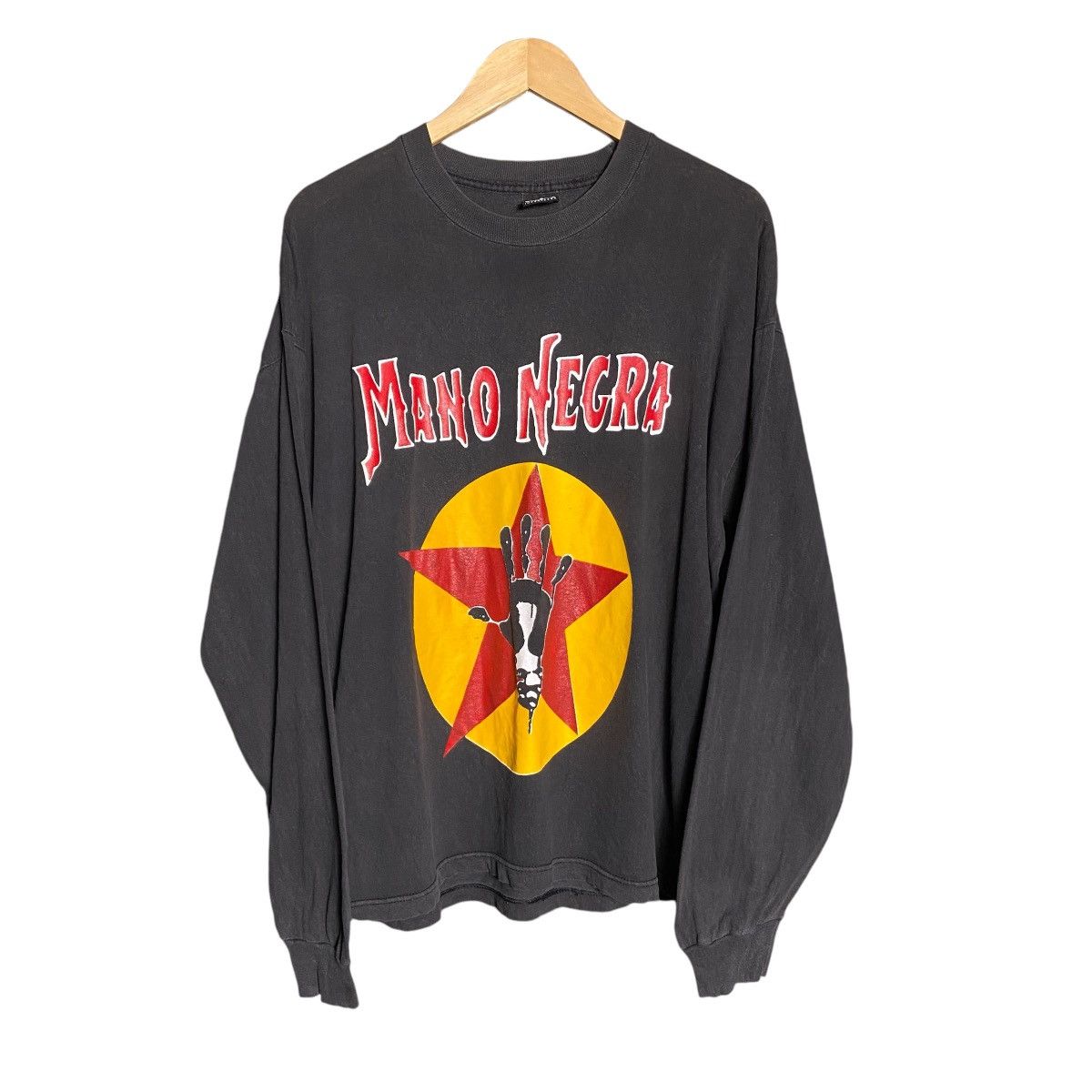 Band Tees Vintage 90s Mano Negra Band Tee / Punk Long Sleeve Size US XL / EU 56 / 4 - 1 Thumbnail