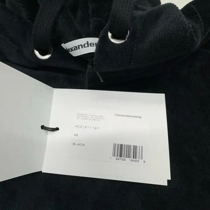 Alexander Wang Alexander Wang Black Cropped Hoodie - Size XS / US 0-2 / IT 36-38 - 3 Thumbnail