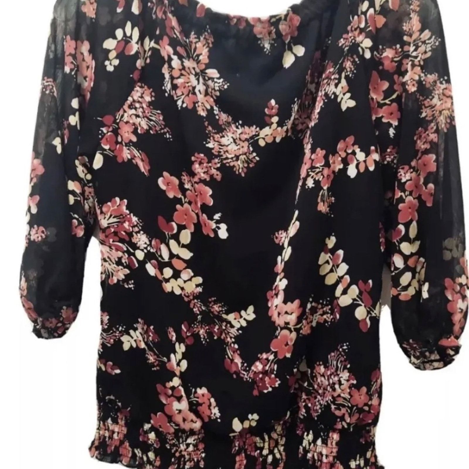 Alyx ALYX Floral Boho Top With Sheer 3/4 Sleeves - Size Small. Size S / US 4 / IT 40 - 4 Thumbnail