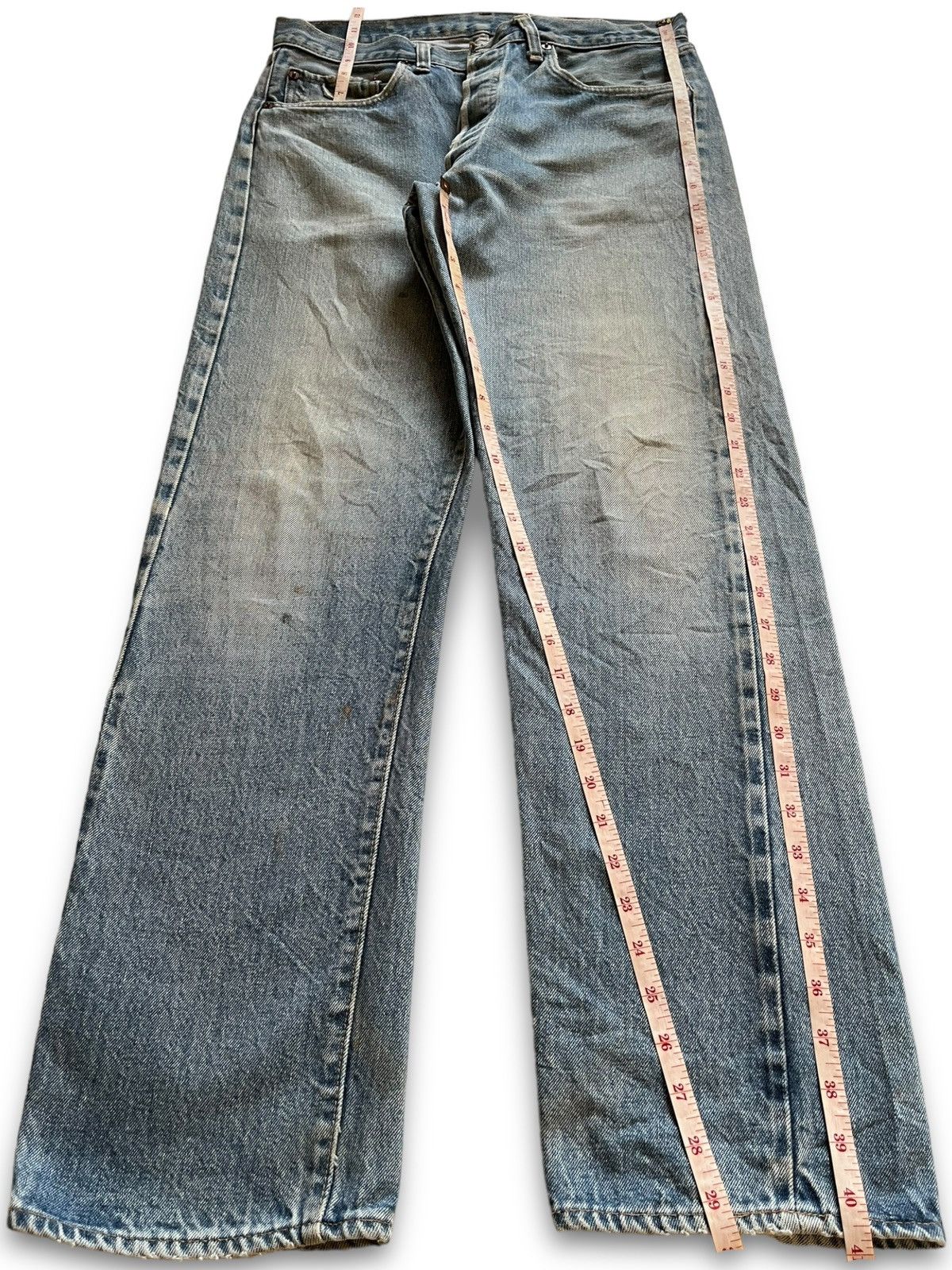 Levi's Vintage 70s Levis 501 Selvedge Bartacks Loose Jeans Button 6 Size US 31 - 15 Thumbnail
