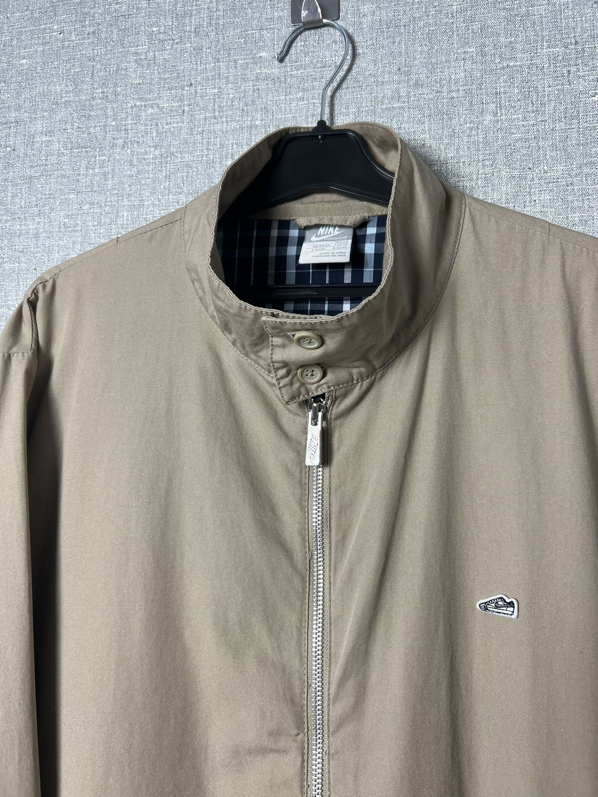 Nike × Vintage Vintage Nike Sportswear Plaid Lined Collared Bomber Jacket Size US L / EU 52-54 / 3 - 14 Thumbnail