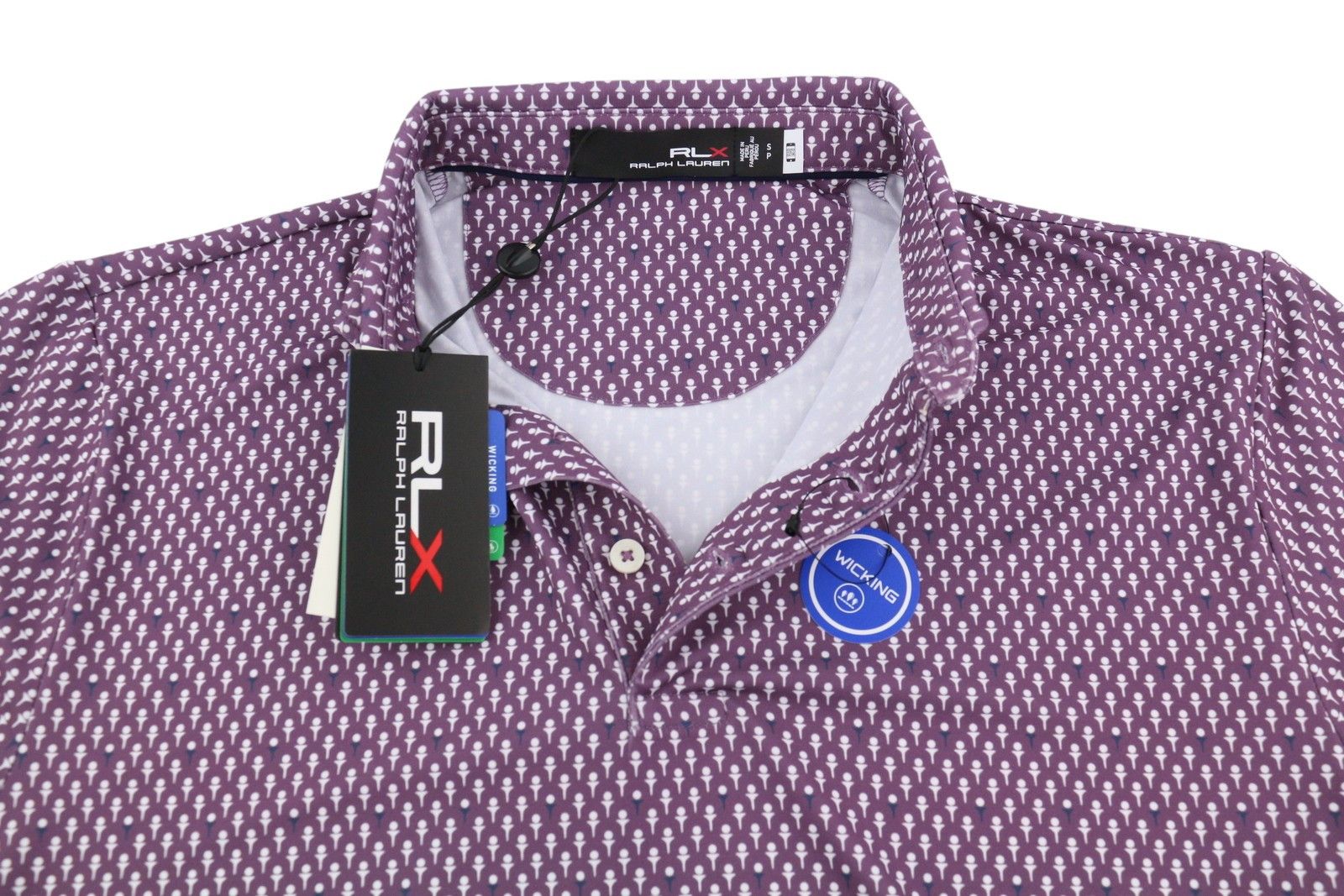 RLX Ralph Lauren GOLF S Purple Patterned Polo 84579 Size US S / EU 44-46 / 1 - 4 Thumbnail
