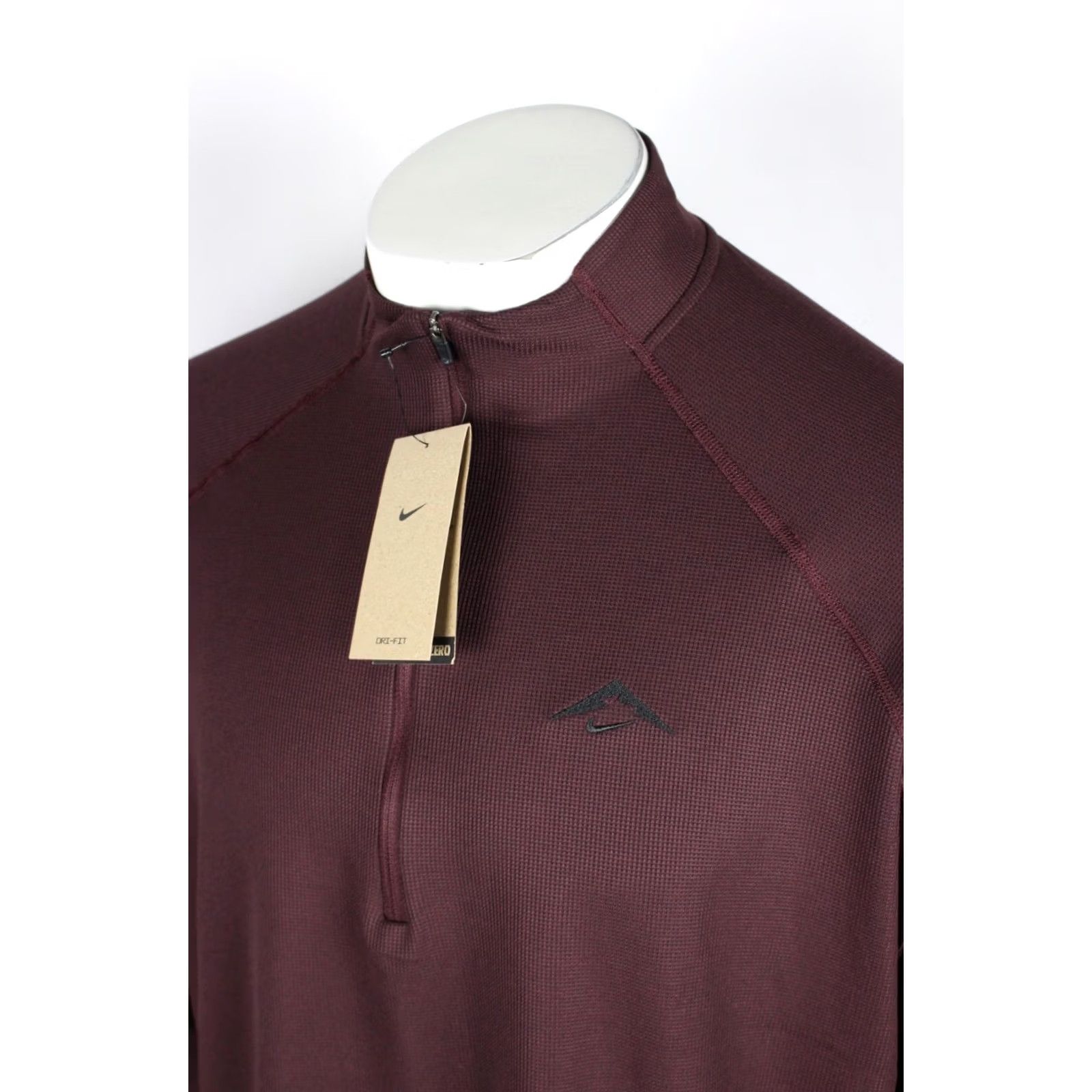 Nike Nike Men's Trail Dri FIT 1/2 Zip Mid Layer Top Long Sleeve XXL Burgundy Size US XXL / EU 58 / 5 - 4 Thumbnail