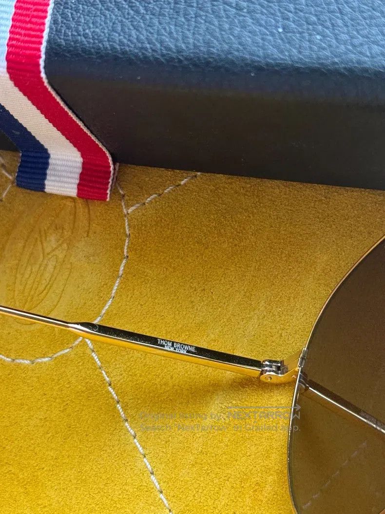 Thom Browne Thom Browne Gold pilot sunglasses Size ONE SIZE - 8 Thumbnail