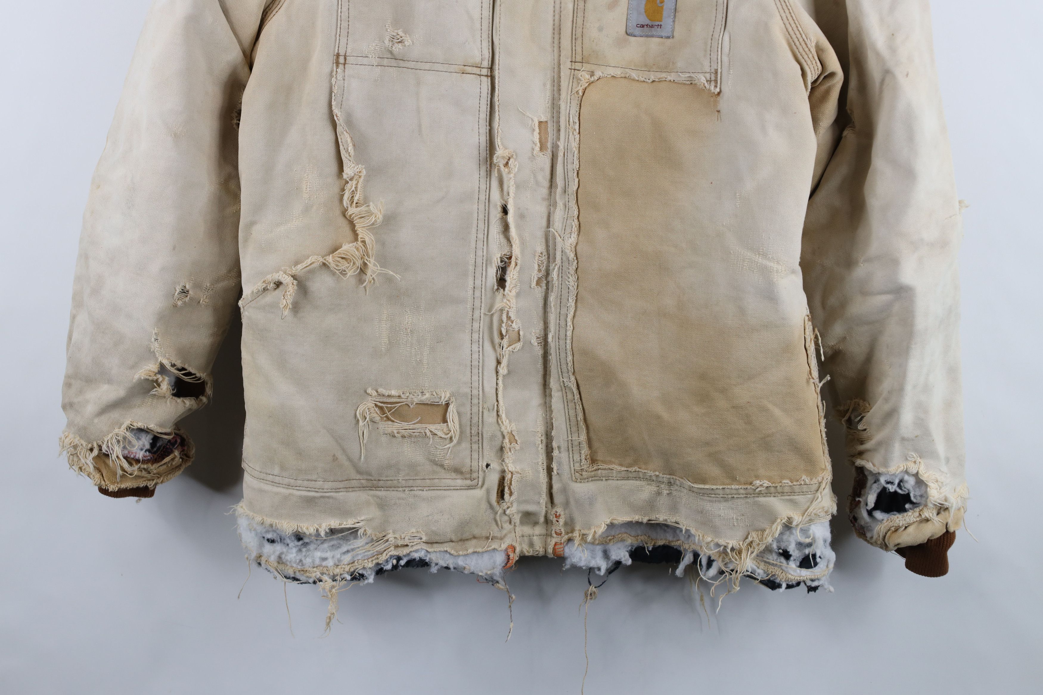 Carhartt Vintage 90s Carhartt Quilted Chore Barn Jacket Duck Brown Size US L / EU 52-54 / 3 - 3 Thumbnail