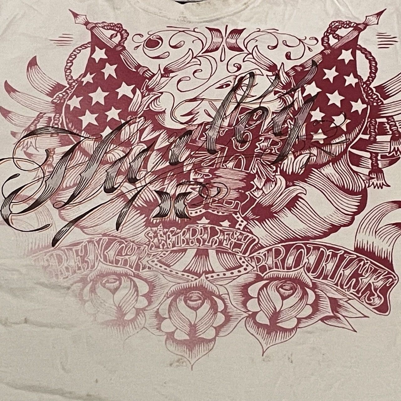 Affliction × Hurley × Tapout Rare Hurley Wings Cross Tee Y2K Affliction Style Size US M / EU 48-50 / 2 - 2 Thumbnail