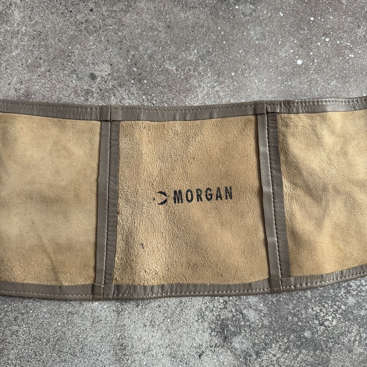 Morgan De Toi Morgan Vintage Archive Y2K Real Leather Wide Leather Belt Size ONE SIZE - 10 Thumbnail