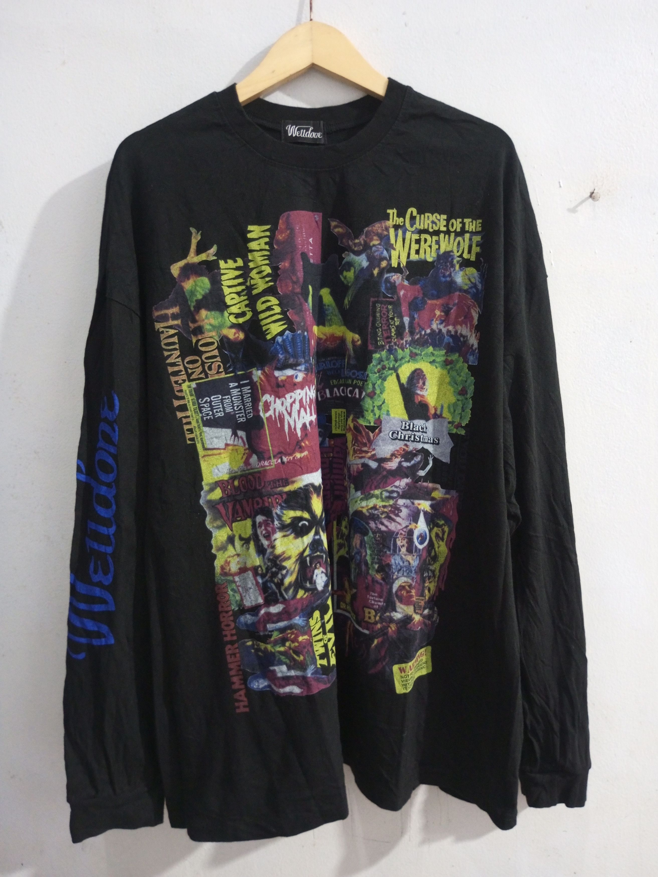 Hysteric Glamour We11done horror college spellout long sleeve tshirt Size US XXL / EU 58 / 5 - 1 Thumbnail