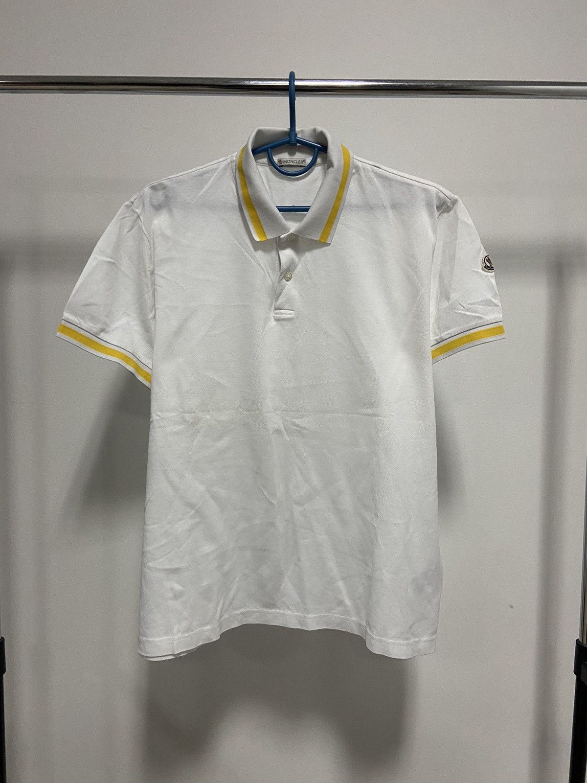Moncler × Vintage Moncler Vintage T Shirt polo sleeve Logo Luxury Size US XL / EU 56 / 4 - 1 Thumbnail