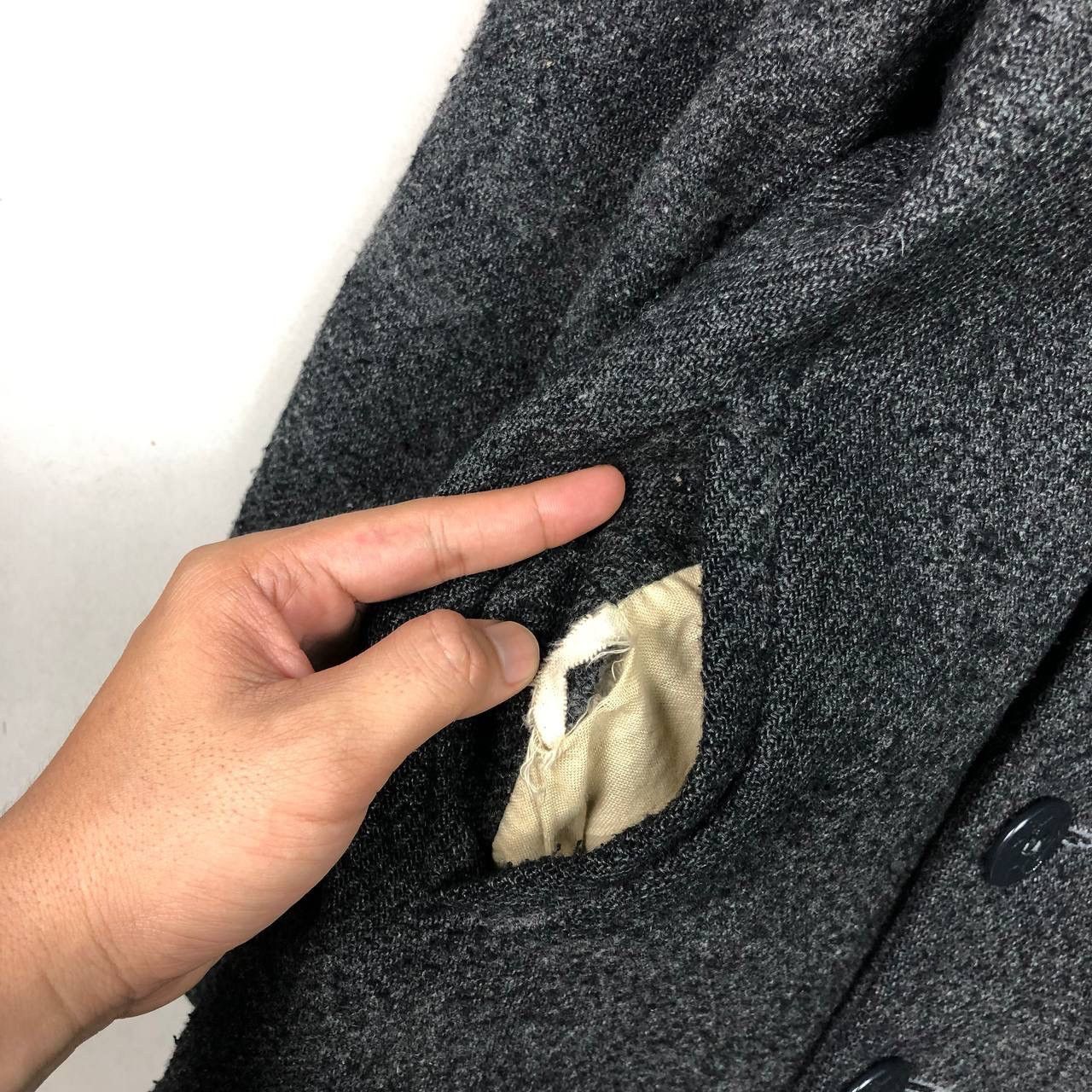 Schott Vintage 80s Schott US 740N Wool Coat Pea Jacket Car Coat Size US M / EU 48-50 / 2 - 12 Thumbnail