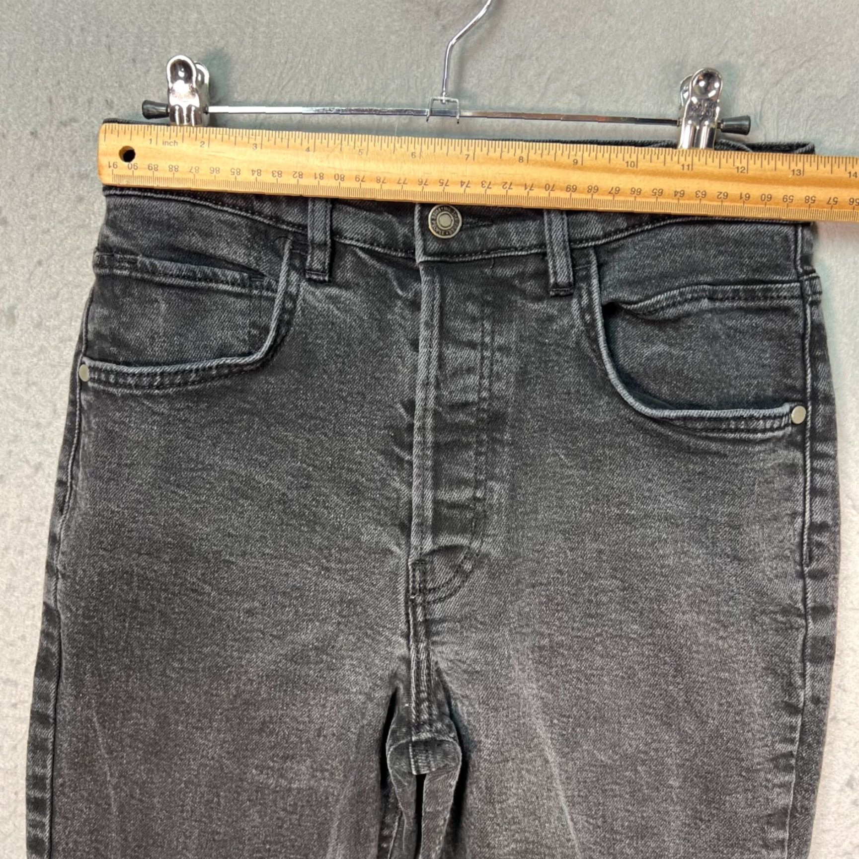 Vintage We The Free Womens Flared High-Waisted Denim Jeans 27 Black Cotton Denim 5-Pocket Rise High Inseam 32 Womens Jeans - No N/A Size 27" / US 4 / IT 40 - 6 Thumbnail