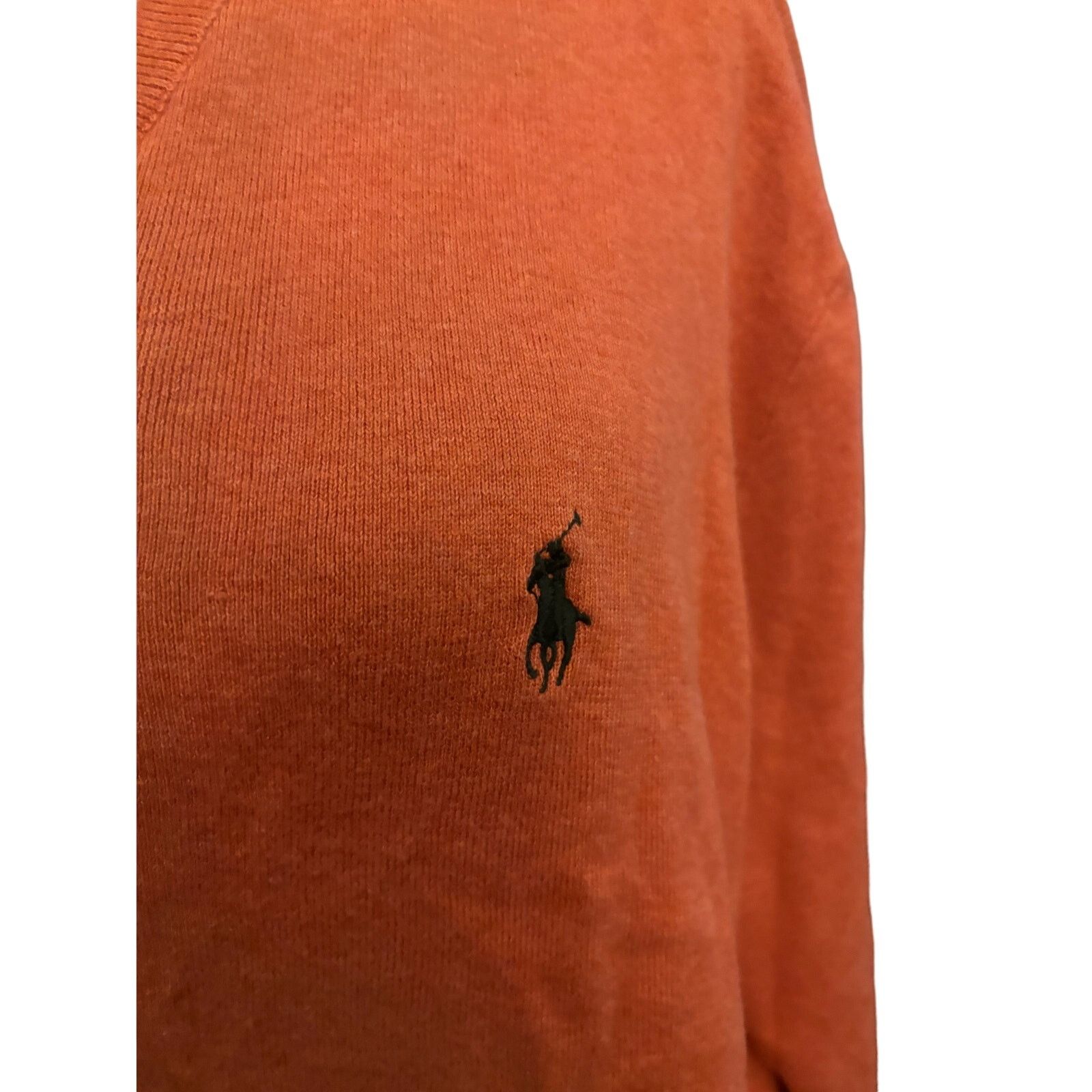 Polo Ralph Lauren Polo Ralph Lauren Sweater Mens XL Orange Pima Cotton V Neck Size US XL / EU 56 / 4 - 5 Thumbnail