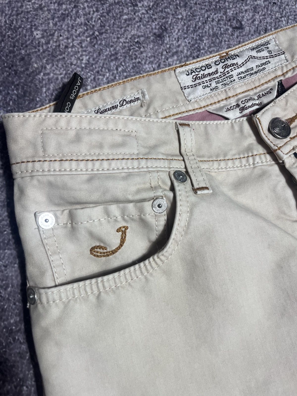 Jacob Cohen Jacob Cohen J623 Comfort Luxury Jeans Beige Mens Size 31 Size US 31 - 4 Thumbnail