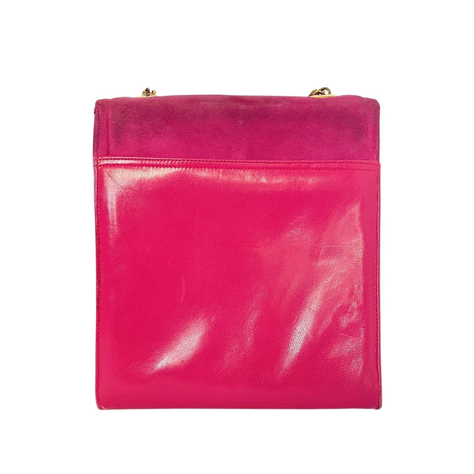 Vintage Vintage Frenchy of California Pink Suede Chain Strap Bag Size ONE SIZE - 3 Thumbnail