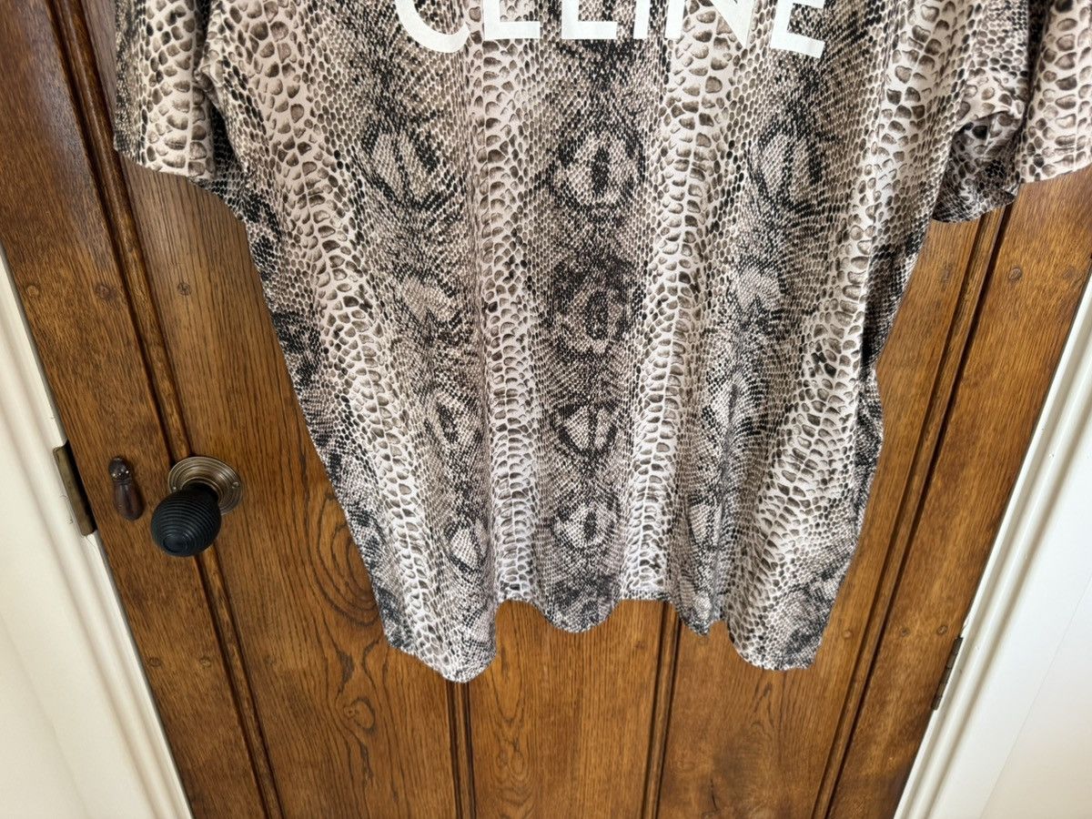 Celine Rare Celine snakeskin logo T shirt Hedi Slimane grail L BNWT Size US L / EU 52-54 / 3 - 10 Thumbnail