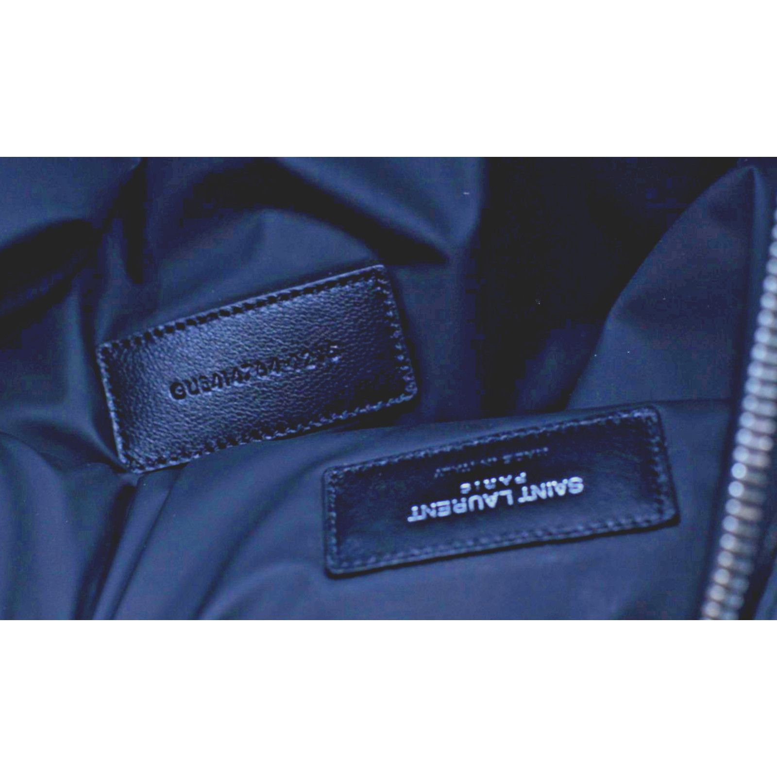 Saint Laurent Paris Saint Laurent Clutch Bag Pouch Beige Khaki Canvas Leather Size ONE SIZE - 6 Thumbnail