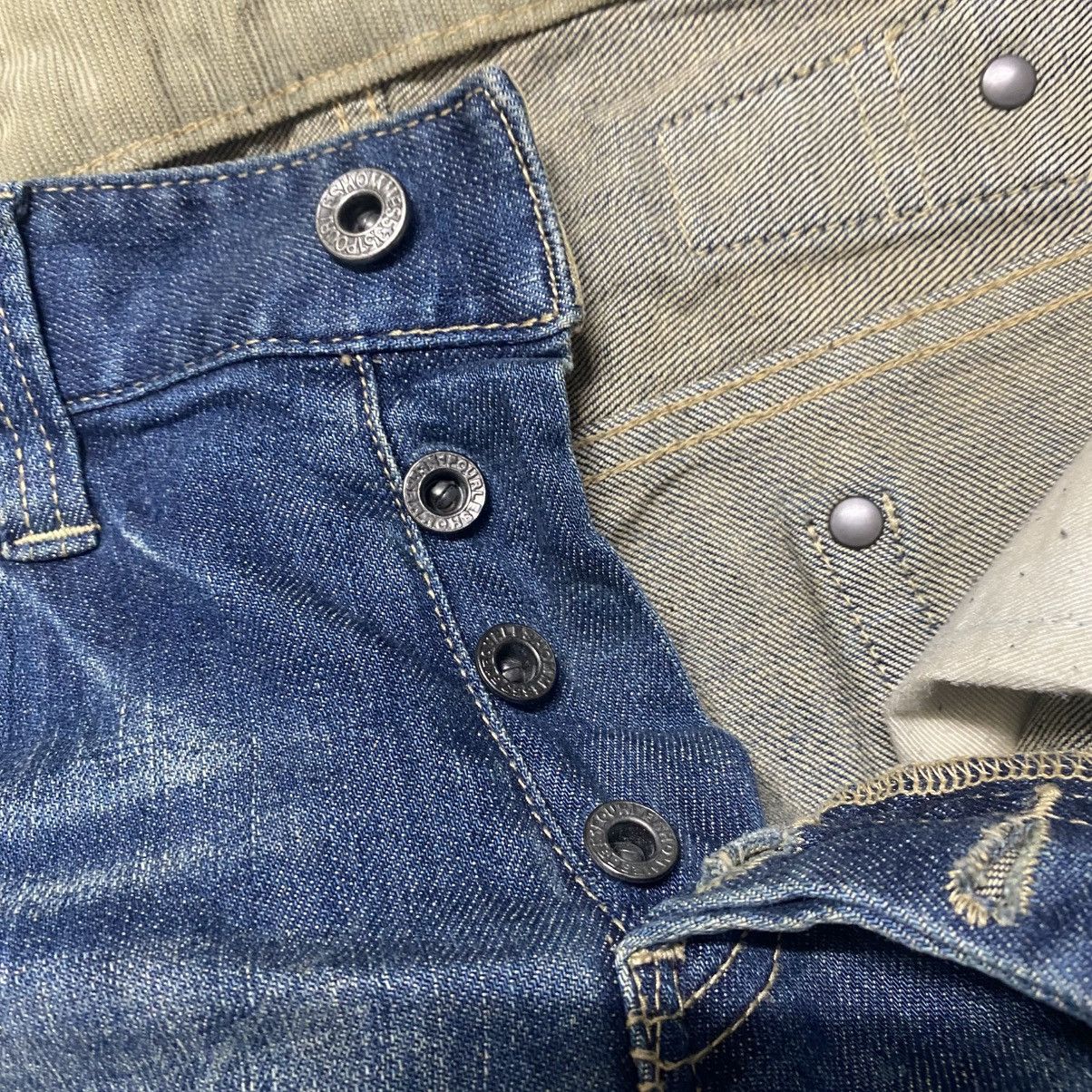 5351 POUR LES HOMMES 5351 Pour Les Hommes Curve Leg Denim Low Flare Jeans Size US 32 / EU 48 - 19 Thumbnail