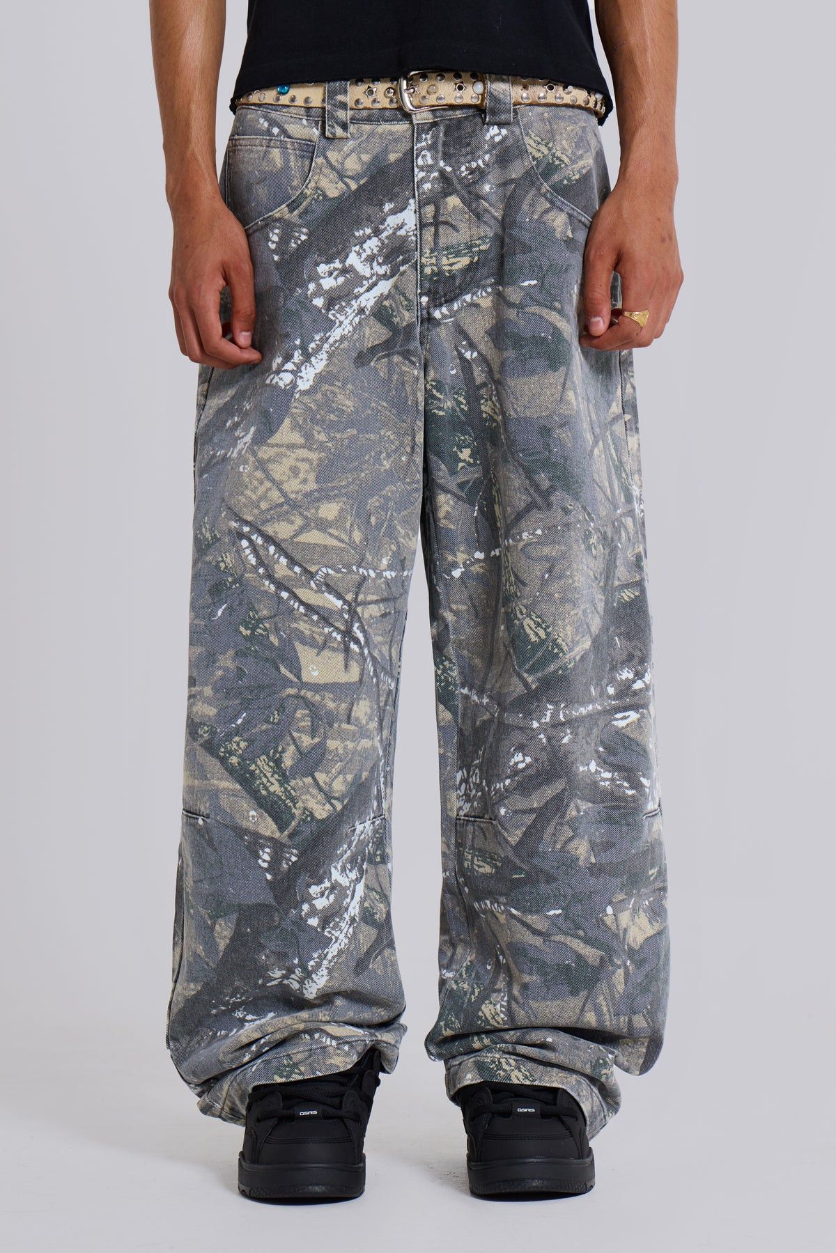 Jaded London NWT Jaded London Forest Camo Colossus Washed Baggy Jeans Size 26" / US 2 / IT 38 - 2 Thumbnail