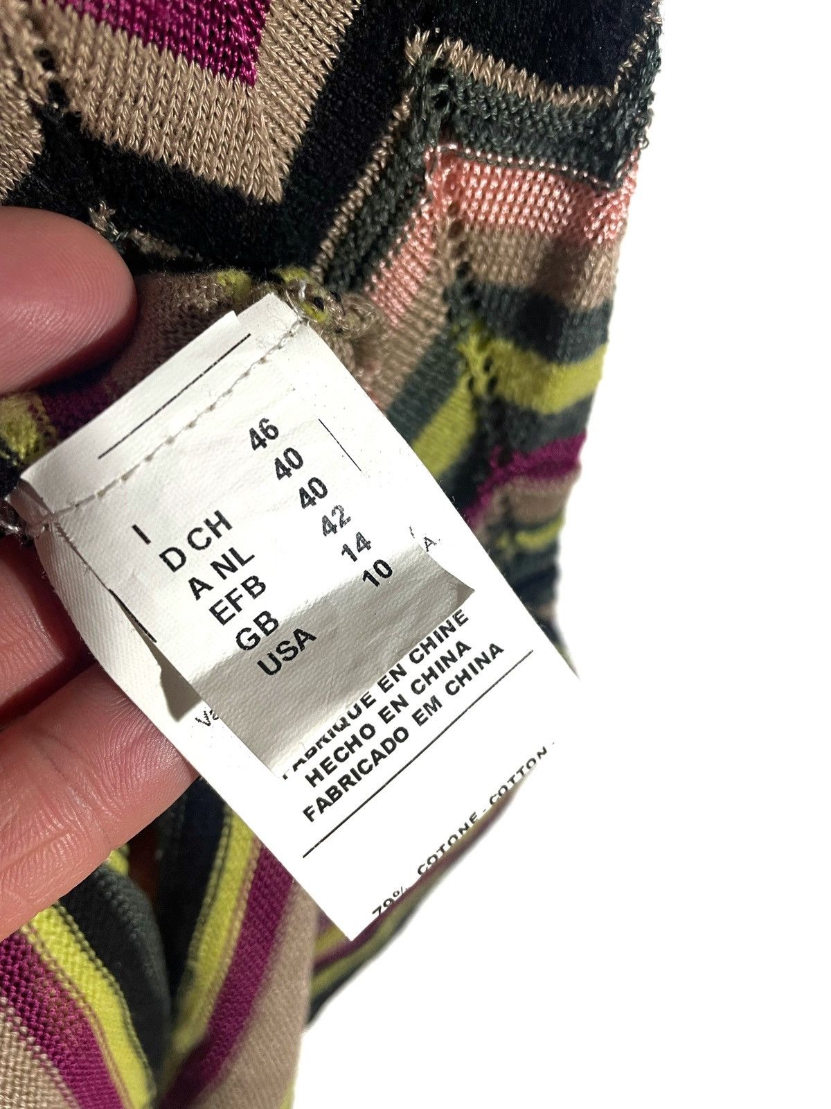 Missoni × Vintage Missoni Women’s Knit Dress Cotton/Viscose/Linen Size 46/L Size L / US 10 / IT 46 - 6 Thumbnail