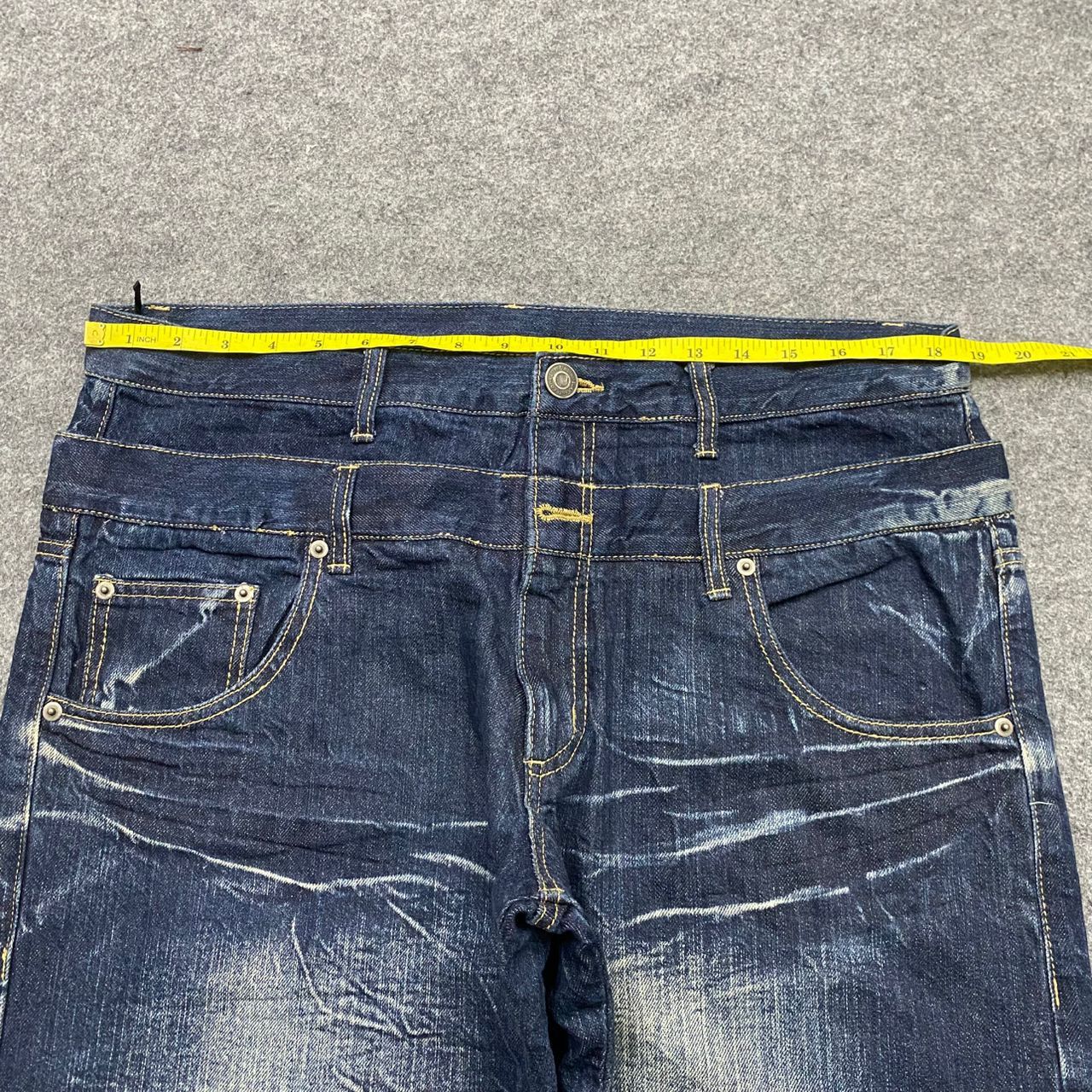 If Six Was Nine Vintage Back & Forth Double waist Distressed Denim Size US 38 / EU 54 - 4 Thumbnail