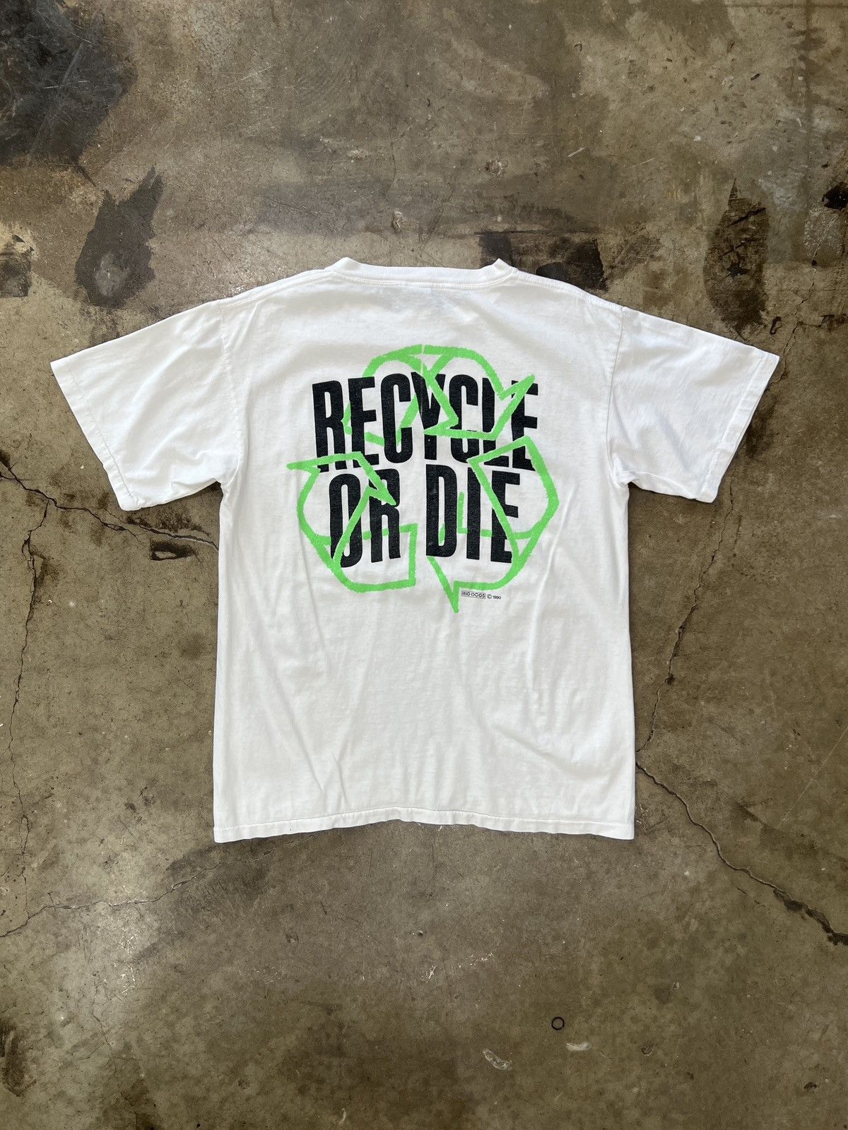 Big Dogs Vintage 90s Big Dog Recycle or Die Single Stitch Tee Large Size US L / EU 52-54 / 3 - 2 Thumbnail