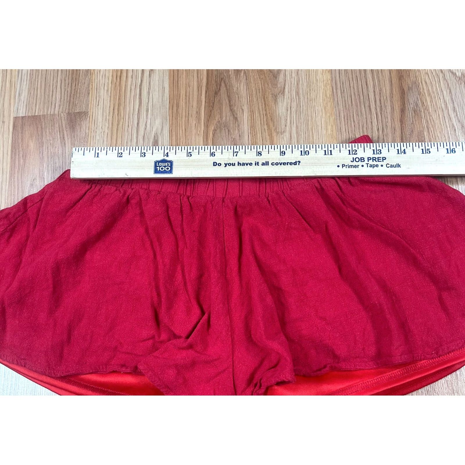 Vintage VINTAGE Altar’d State Shorts Womens S Small Red Linen Blend Flat Front Casual Summer Womens Size 28" / US 6 / IT 42 - 3 Thumbnail