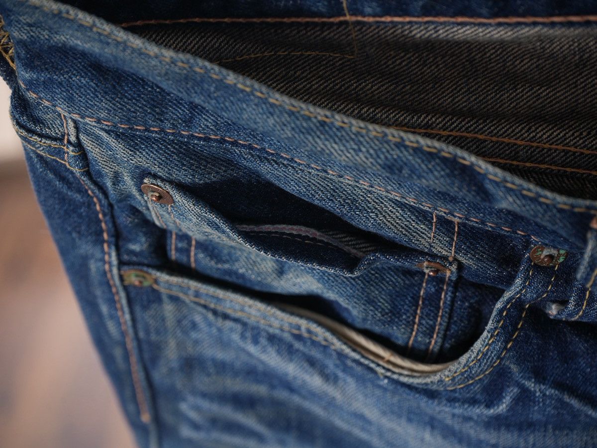 Sugar Cane Sugarcane 901 Wash Selvedge Lone Star Distressed Denim Jeans Size US 34 / EU 50 - 10 Thumbnail