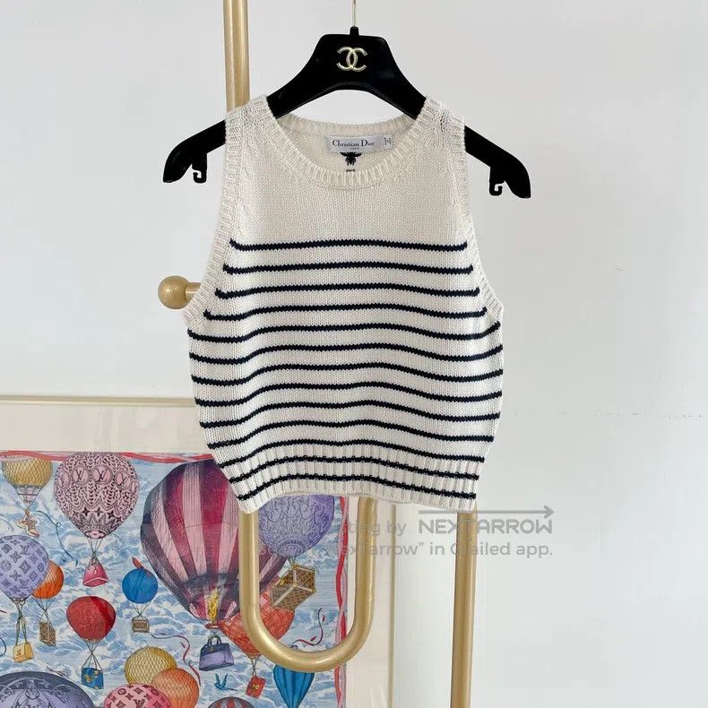 Dior Dior Knitted striped sleeveless Size XS / US 0-2 / IT 36-38 - 1 Thumbnail