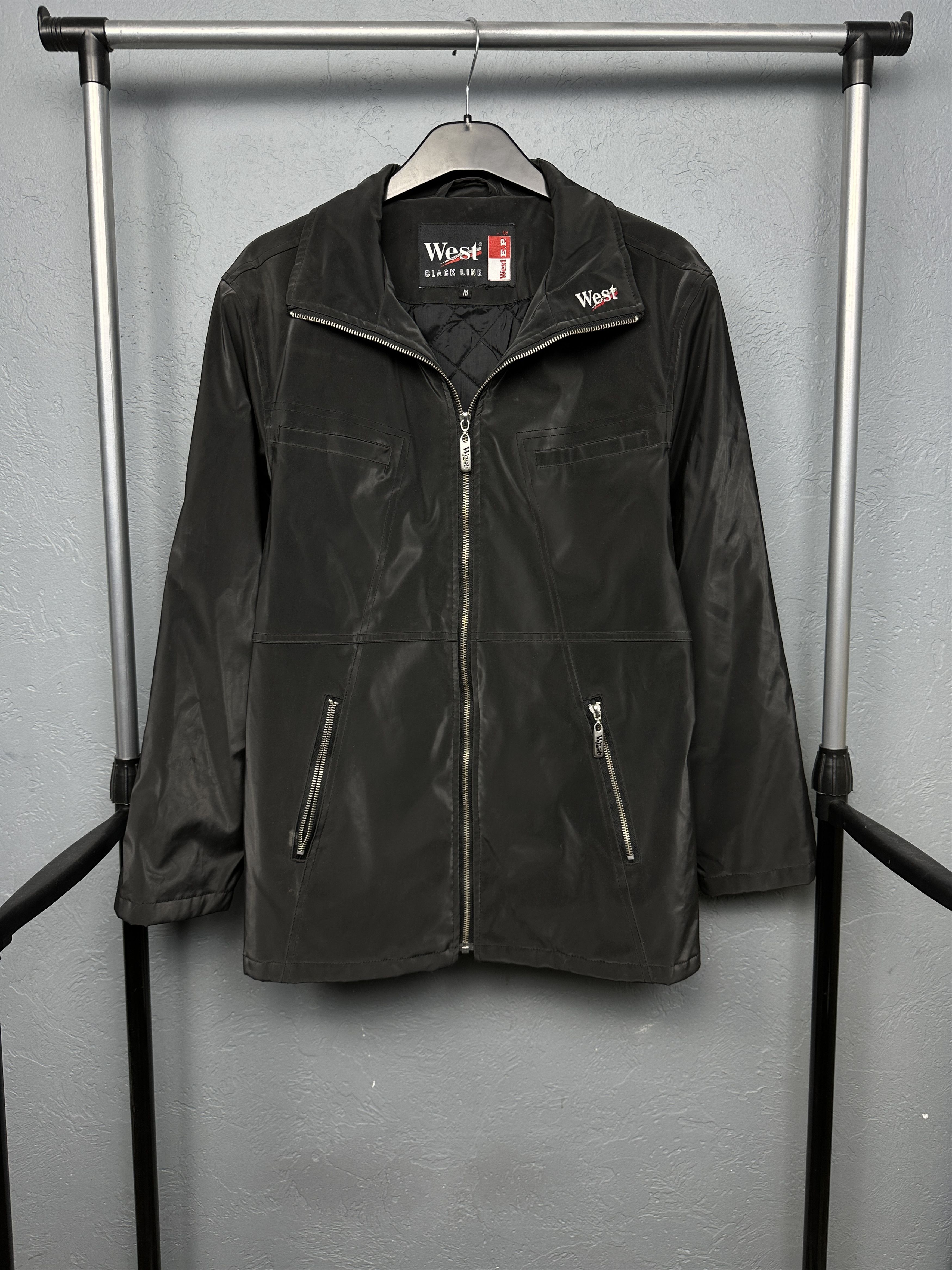 Vintage West Black Line 90s Vintage Mens Jacket Racing Japanese Size US M / EU 48-50 / 2 - 1 Thumbnail