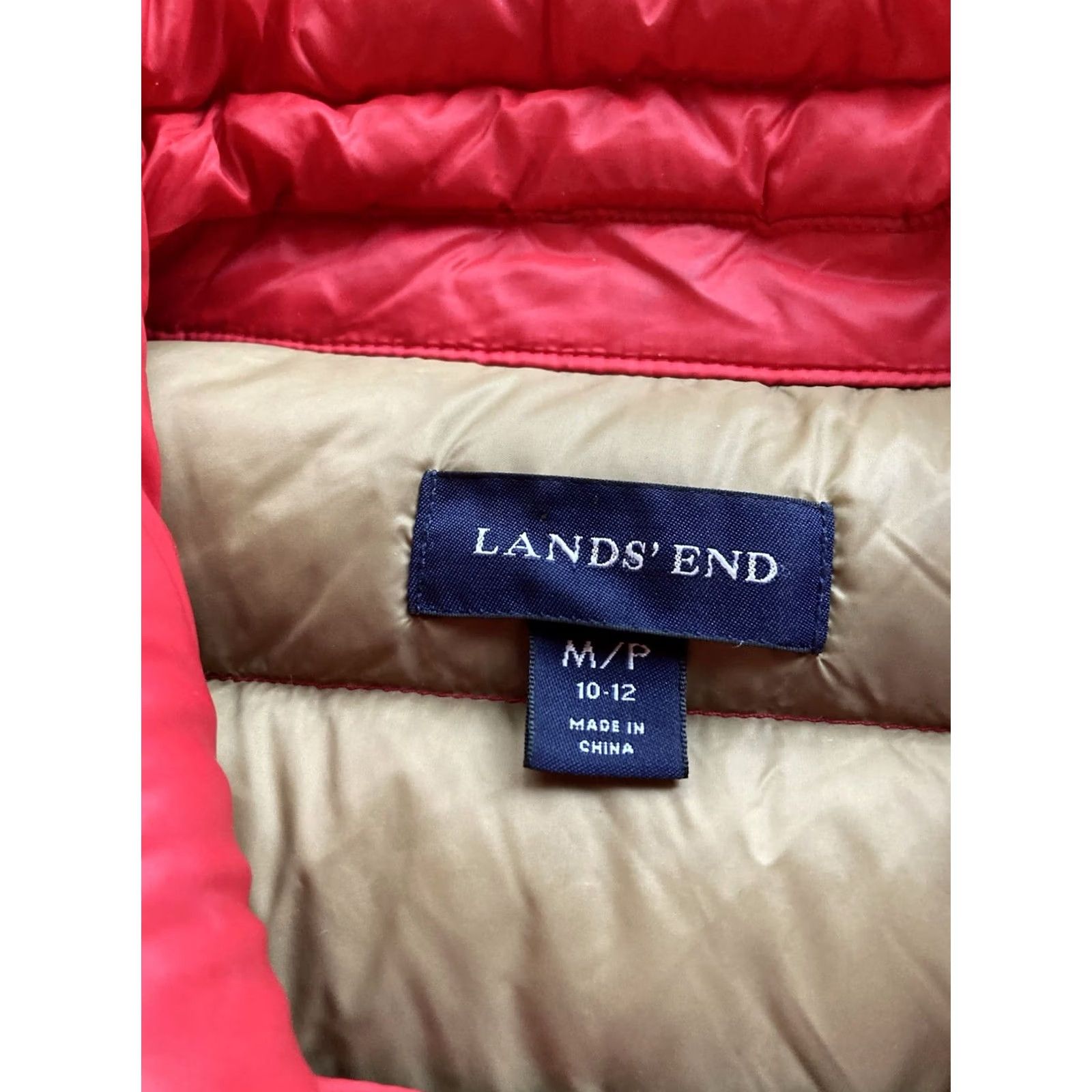 Lands' End Lands' End Puffer Jacket Womens Size M Down Red Full Zip Pockets Quilted Outdoor Ski Size M / US 6-8 / IT 42-44 - 5 Thumbnail