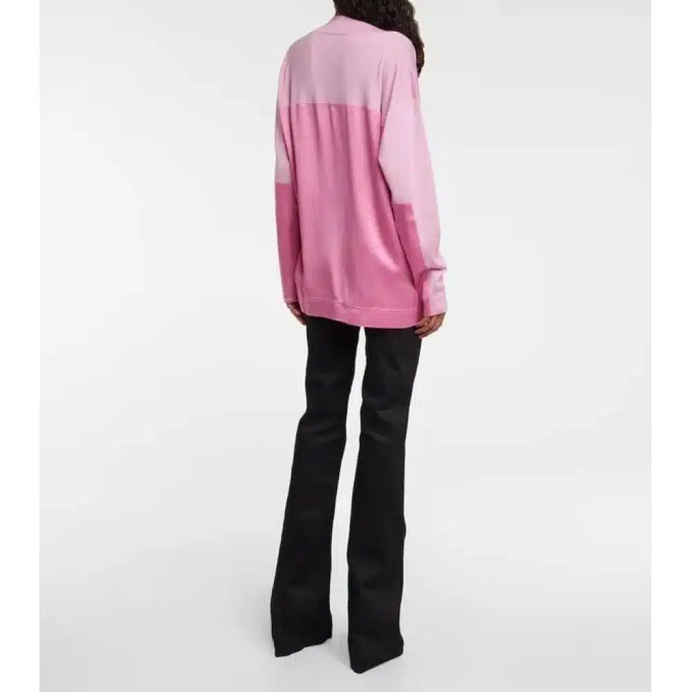 Tom Ford o1loc1c0625 MAK117 Cashmere Silk V-neck Sweater in Pink Size XS / US 0-2 / IT 36-38 - 2 Thumbnail