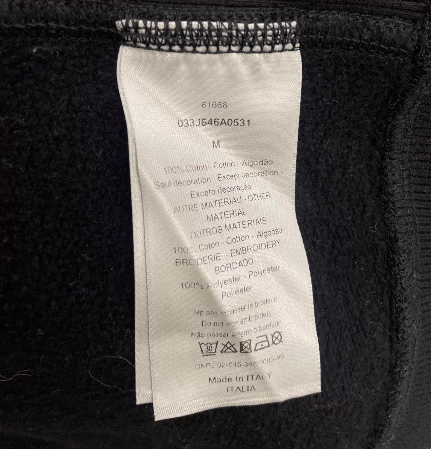 Dior Dior Black Embroidered Logo Hoodie M (Bust 116) Size US M / EU 48-50 / 2 - 6 Thumbnail