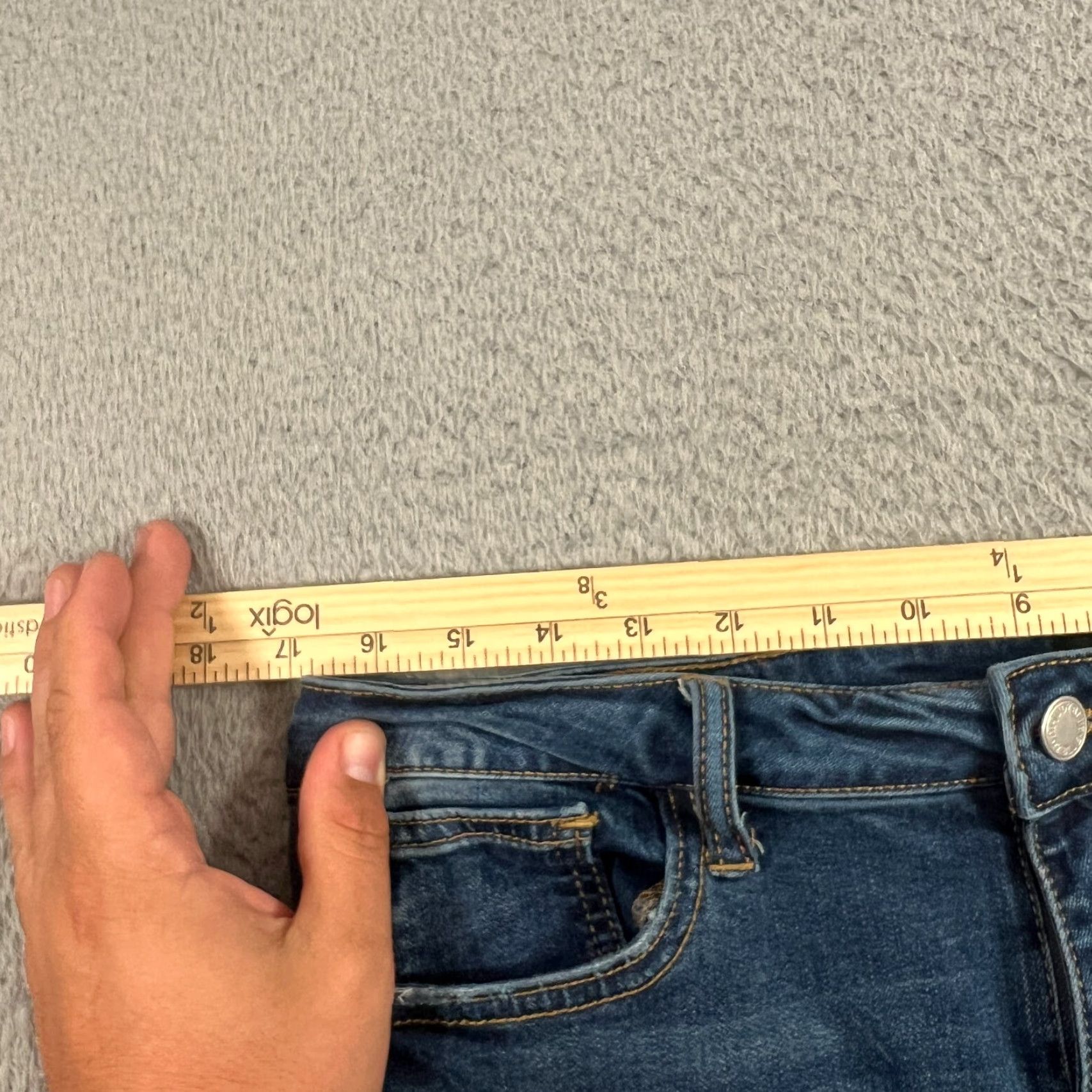 Vintage Judy Blue Jeans Women 15/32 Blue Medium Wash Skinny Fit Stretch Raw Hem Size 24" / US 00 / IT 34 - 4 Thumbnail