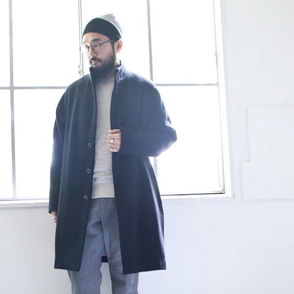 Auralee stand fall collar coat wool blend over Suzuki Takayuki Size US XS / EU 42 / 0 - 9 Thumbnail