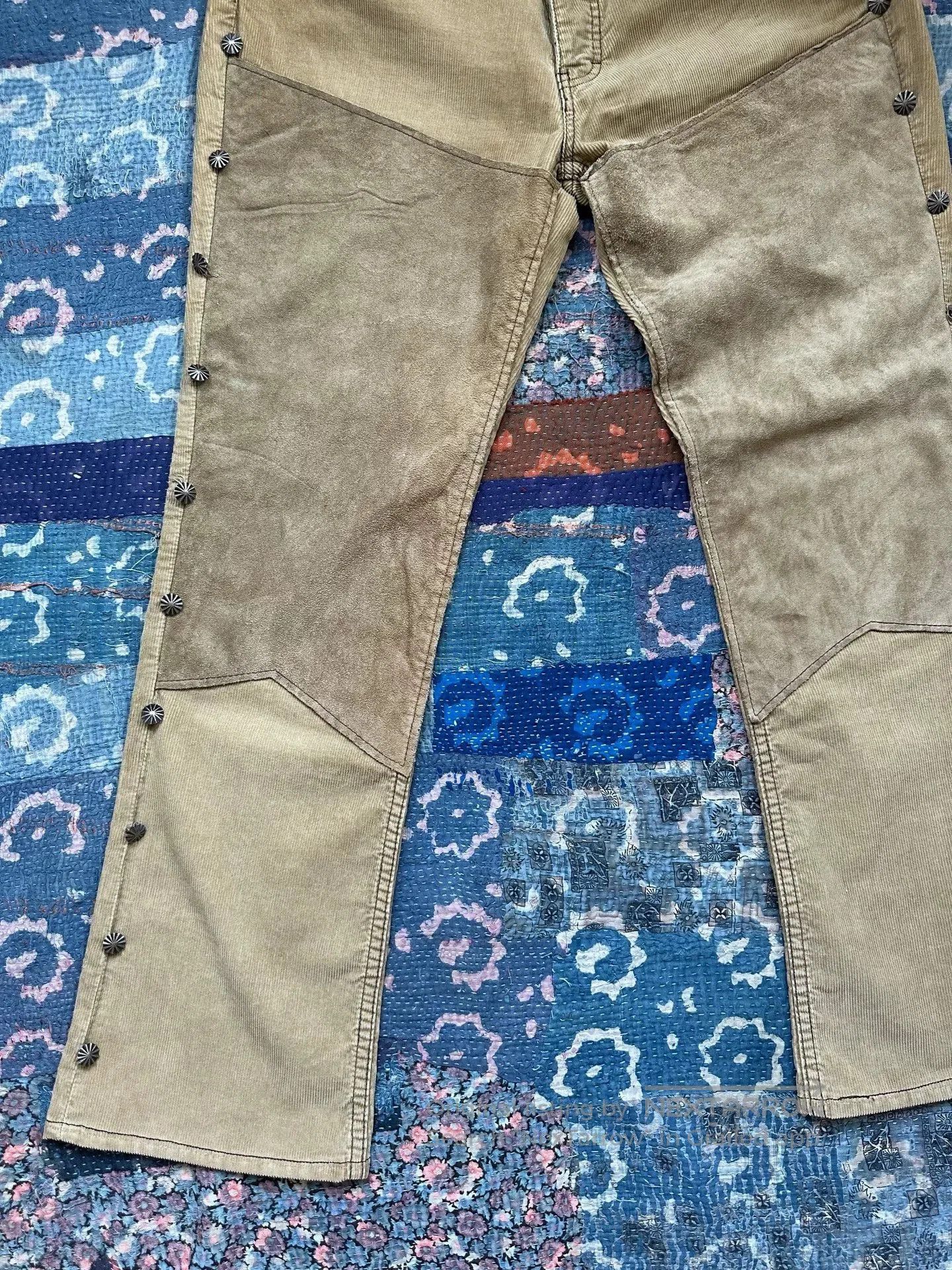 RRL Ralph Lauren rrl western embroidered patchwork denim pants. Size US 32 / EU 48 - 3 Thumbnail