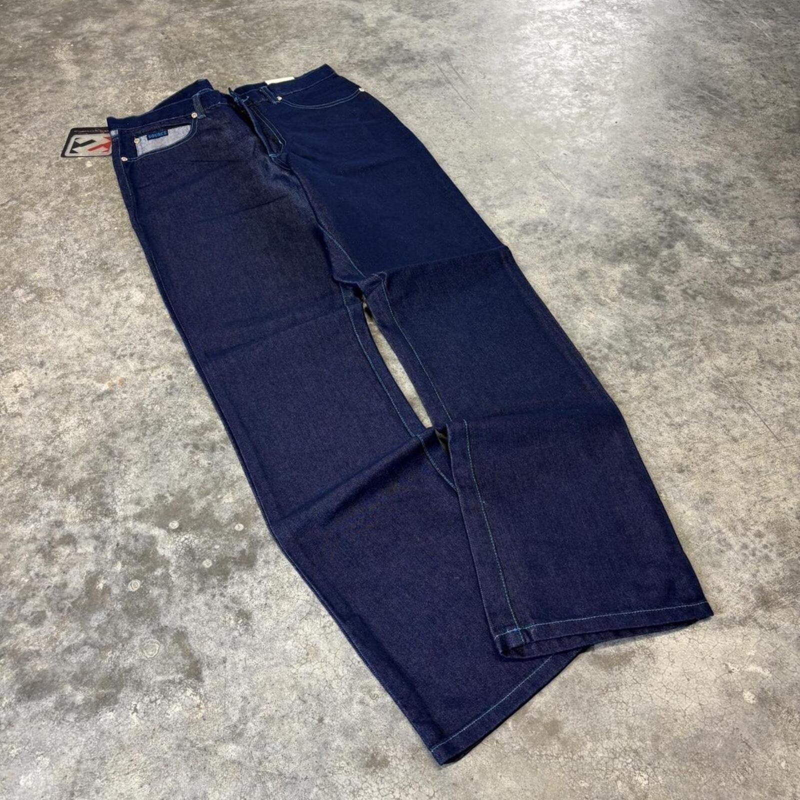 Southpole Source Y2K Bootcut Metallic Blue Jeans Size US 32 / EU 48 - 4 Thumbnail