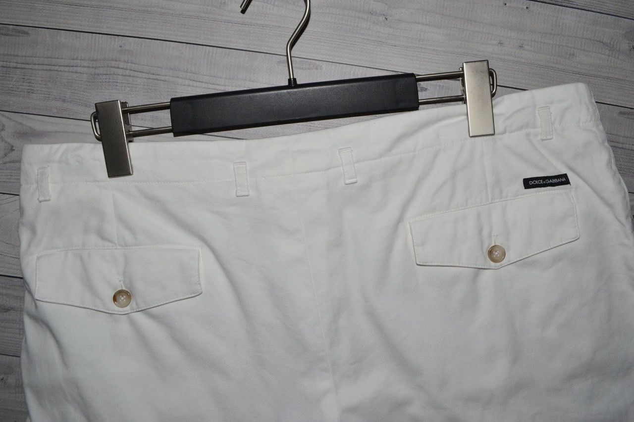 Dolce & Gabbana Dolce & Gabbana Size 56 Men Pocket Shorts White Cotton Size US 38 / EU 54 - 5 Thumbnail
