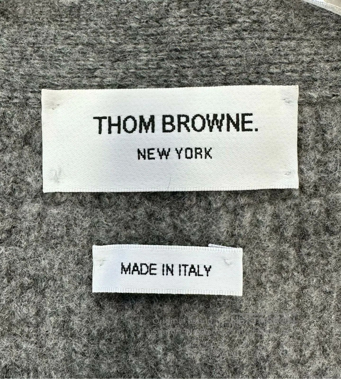 Thom Browne Thom Browne Grey Classic Four-stripe Long Wool Knit Cardig Size S / US 4 / IT 40 - 3 Thumbnail