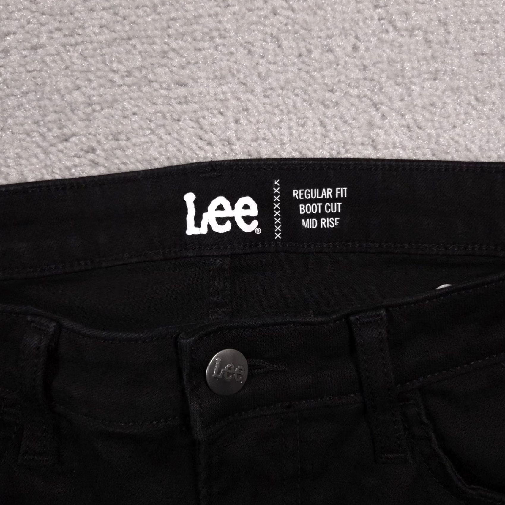 Lee Lee Jeans Womens Jeans Boot Cut Mid Rise Stretch Regular Fit 5 Pocket Black 10 M Womens Size 32" / US 10 / IT 46 - 4 Thumbnail