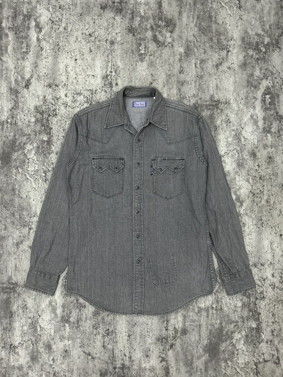 Blue Blue Japan Blue Blue Japan Hiden Small Pocket Vintage Western Shirt Size US M / EU 48-50 / 2 - 1 Thumbnail