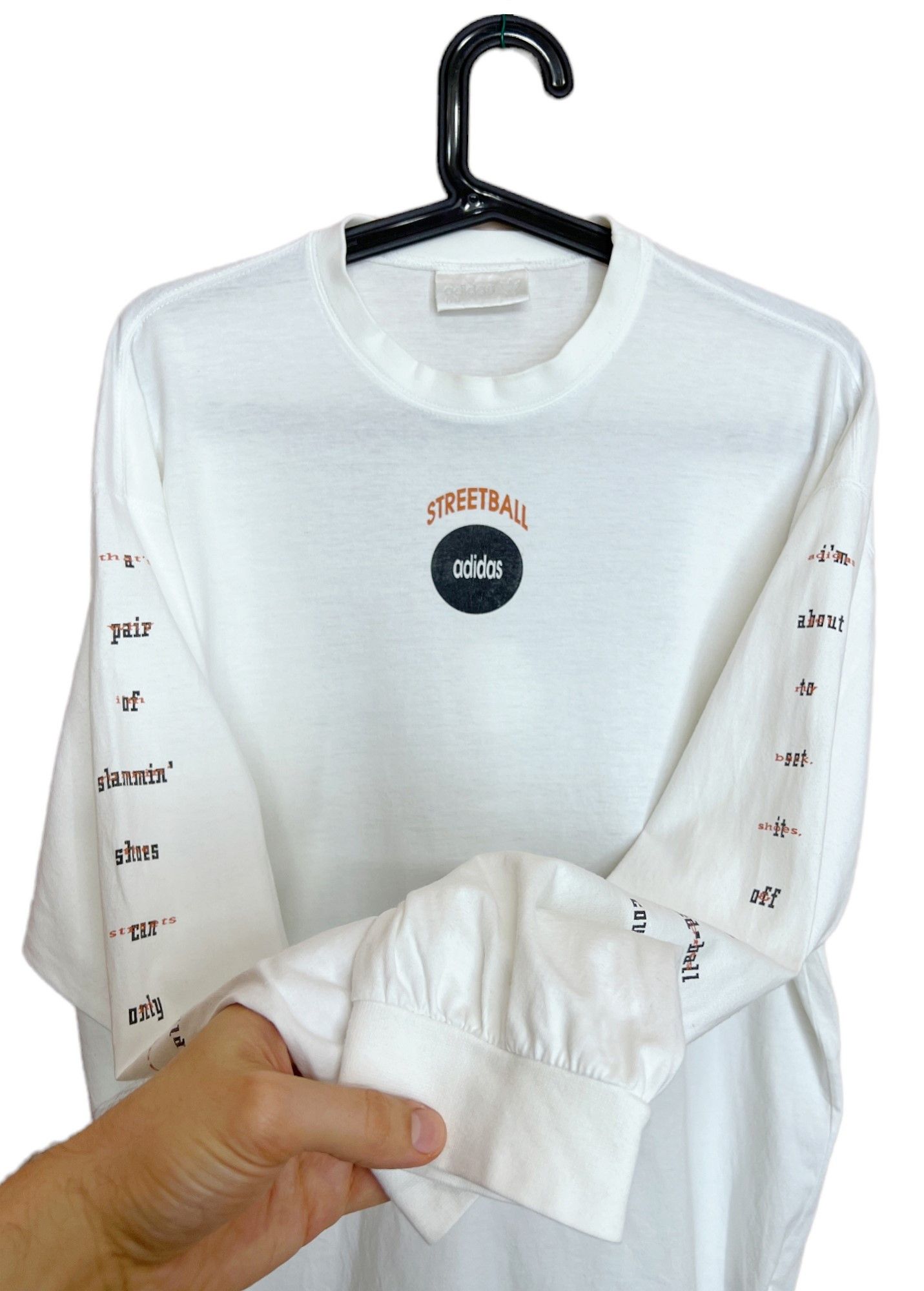 Adidas × NBA × Vintage Vintage Adidas Streetball T-Shirt Long Sleeve Size US M / EU 48-50 / 2 - 3 Thumbnail