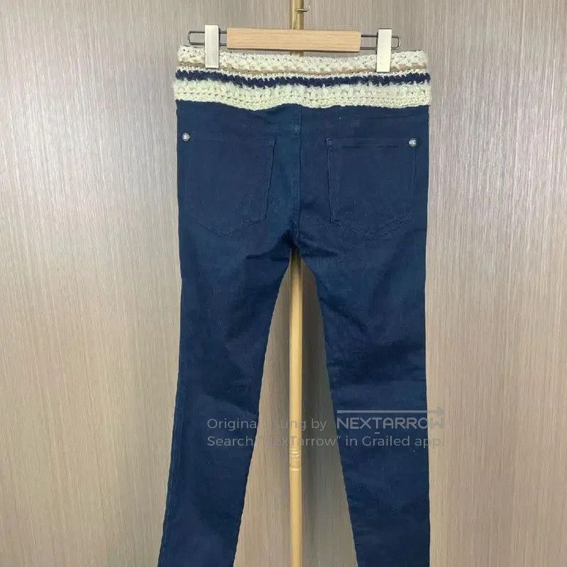 Chanel Chanel Navy Cotton Casual Pants . Size 23" - 2 Thumbnail