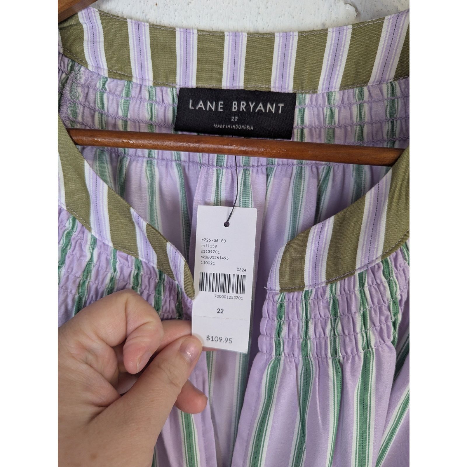 purple and green striped dress Short Shirt Dress in Lilac and Green Stripe – Lua Boutique main image 1