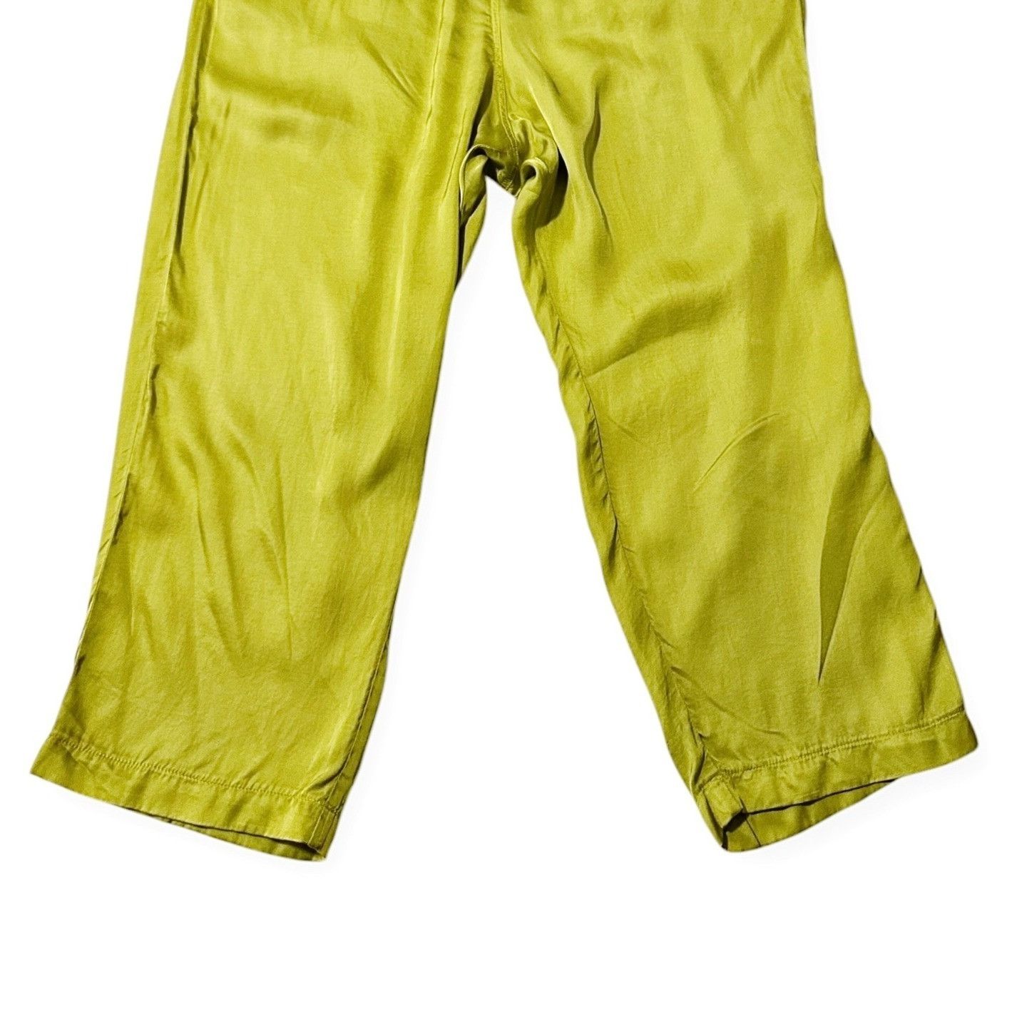 Nili Lotan Nili Lotan Safi Rayon Pant In Kiwi, Size L, Color Yellow, N Size 32" / US 10 / IT 46 - 8 Thumbnail