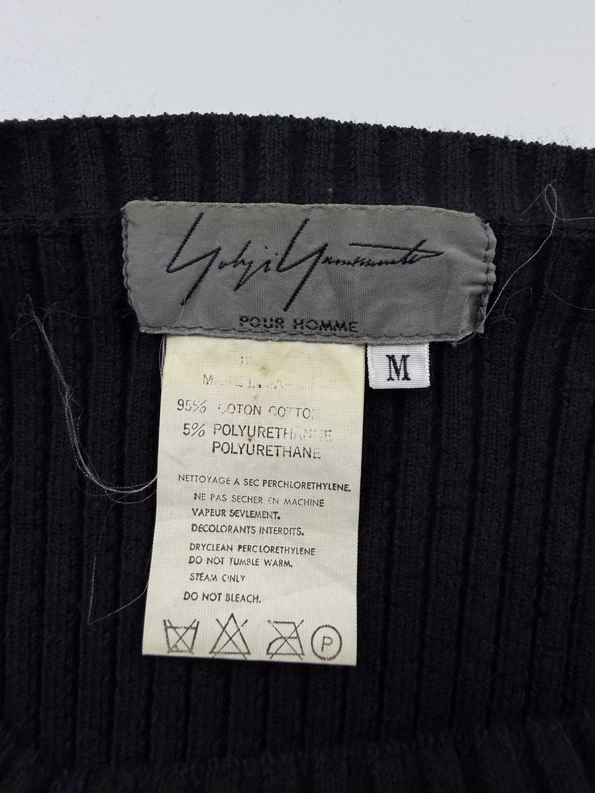 Yohji Yamamoto Yohji Yamamoto Pour Homme S/S’95 Ribbed Fitted Long Sleeve Size US M / EU 48-50 / 2 - 6 Thumbnail