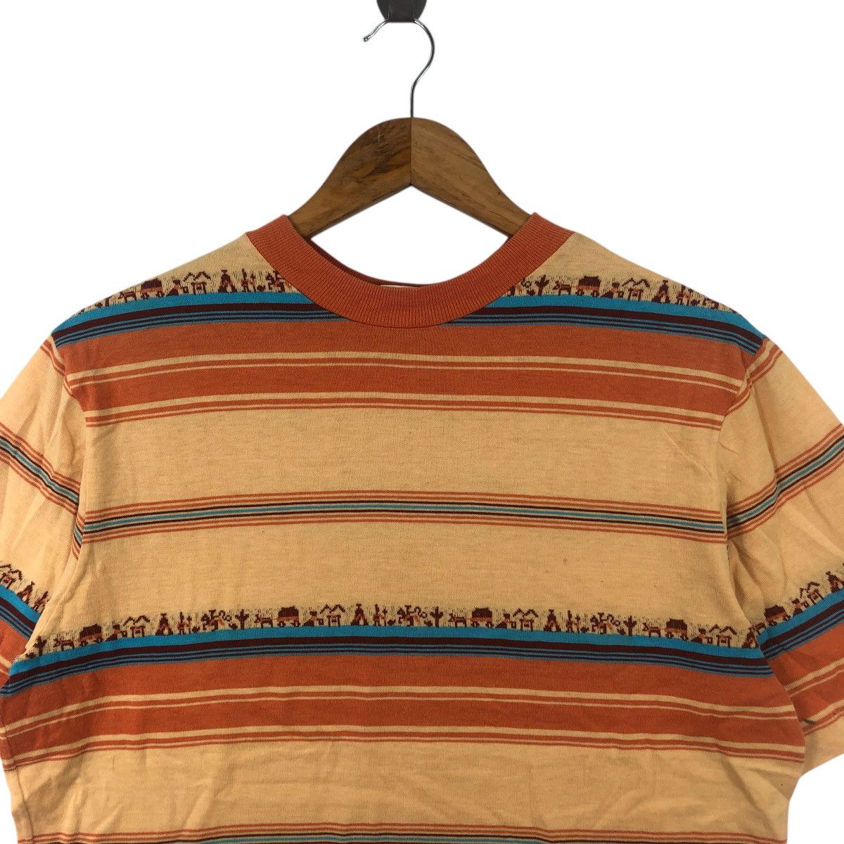 Vintage Vintage 80’ GOLDEN BREED CALIFORNIA Surf Aztec Tee Shirt Top Size US M / EU 48-50 / 2 - 2 Thumbnail