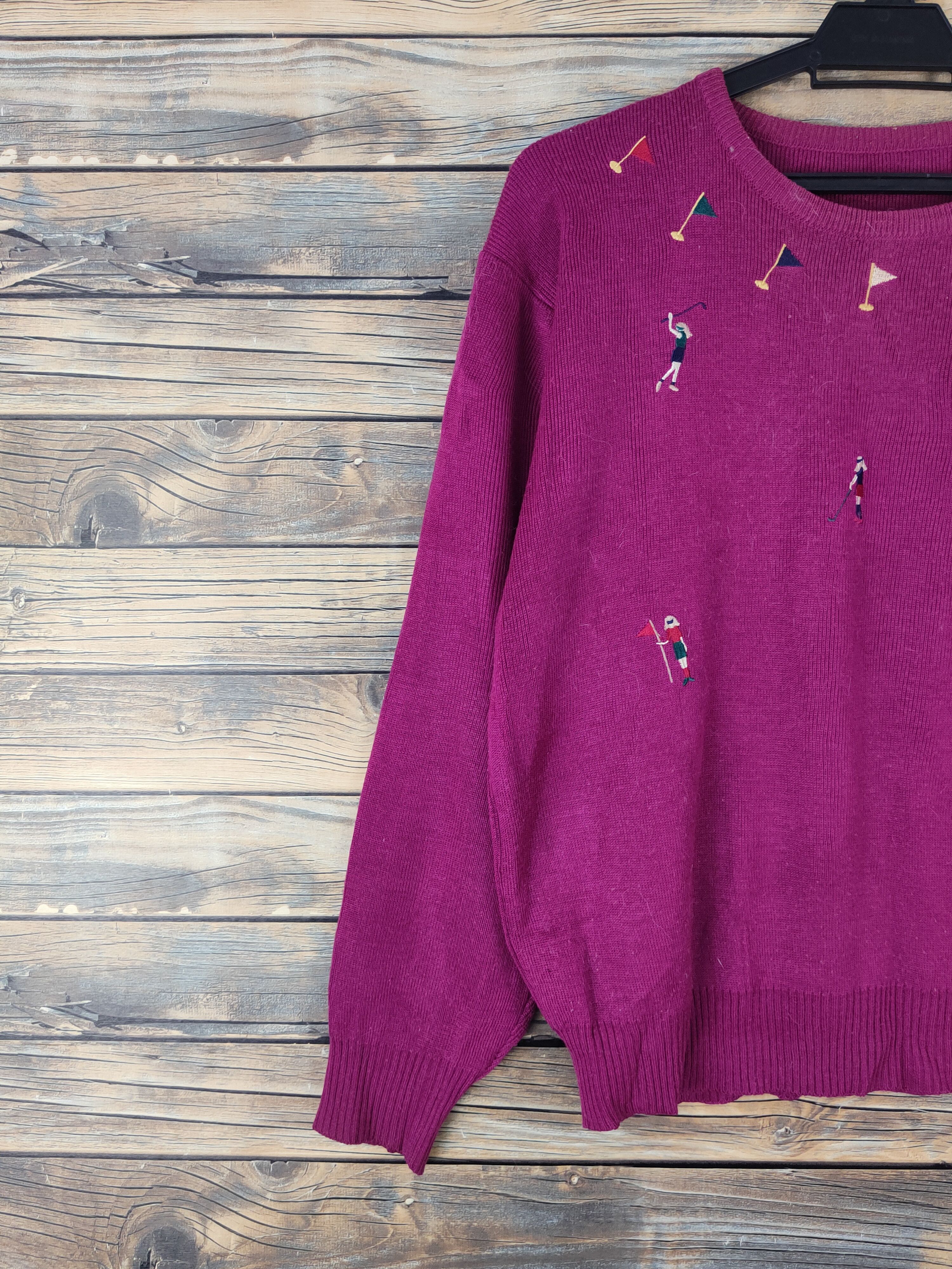Japanese Brand Japanese Brand Purple Golfing Knitwear Sweatshirts #W2030 Size US M / EU 48-50 / 2 - 4 Thumbnail