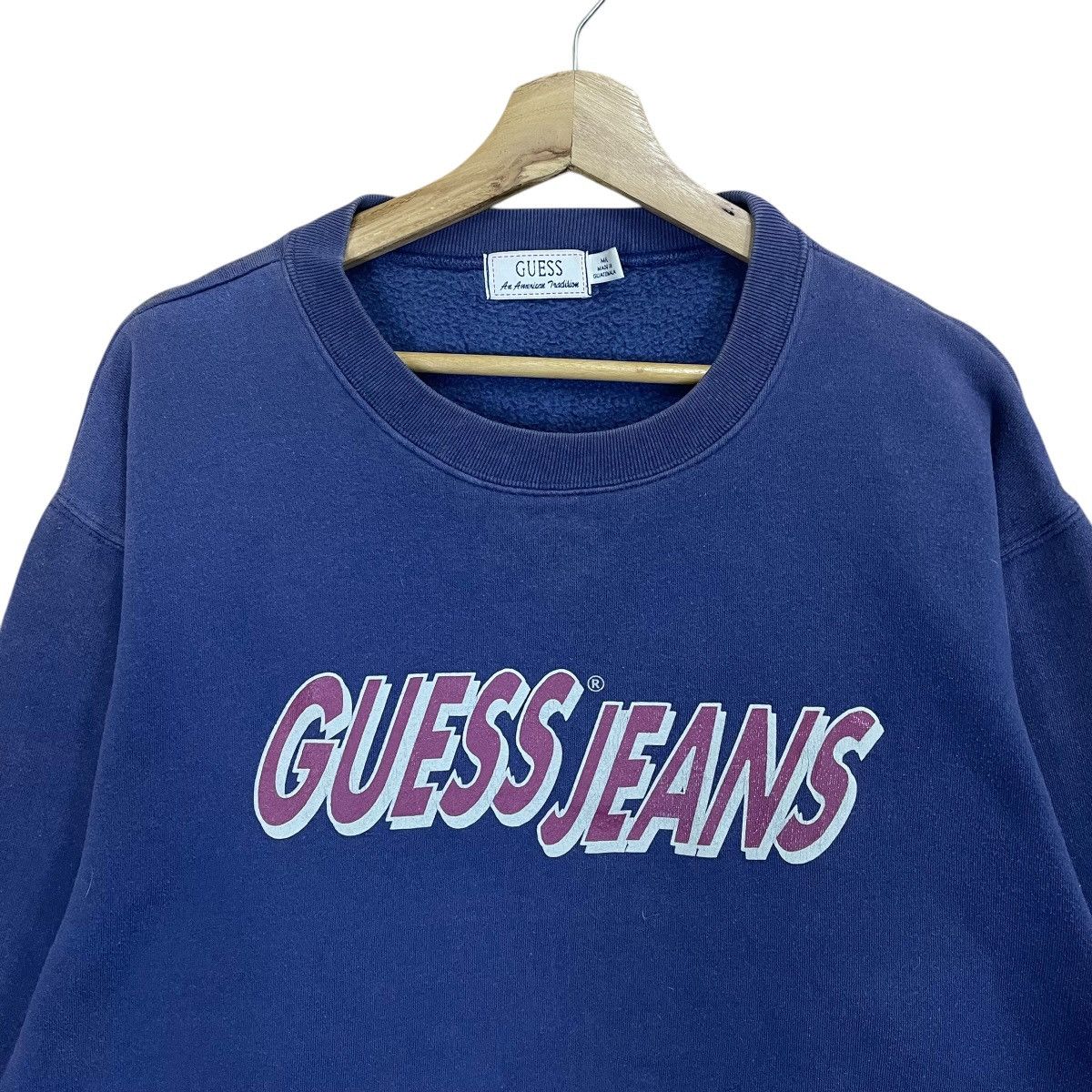 Guess × Japanese Brand × Vintage Vintage 90s Guess Big Logo Printed Crew Neck Sweatshirt Size US M / EU 48-50 / 2 - 4 Thumbnail