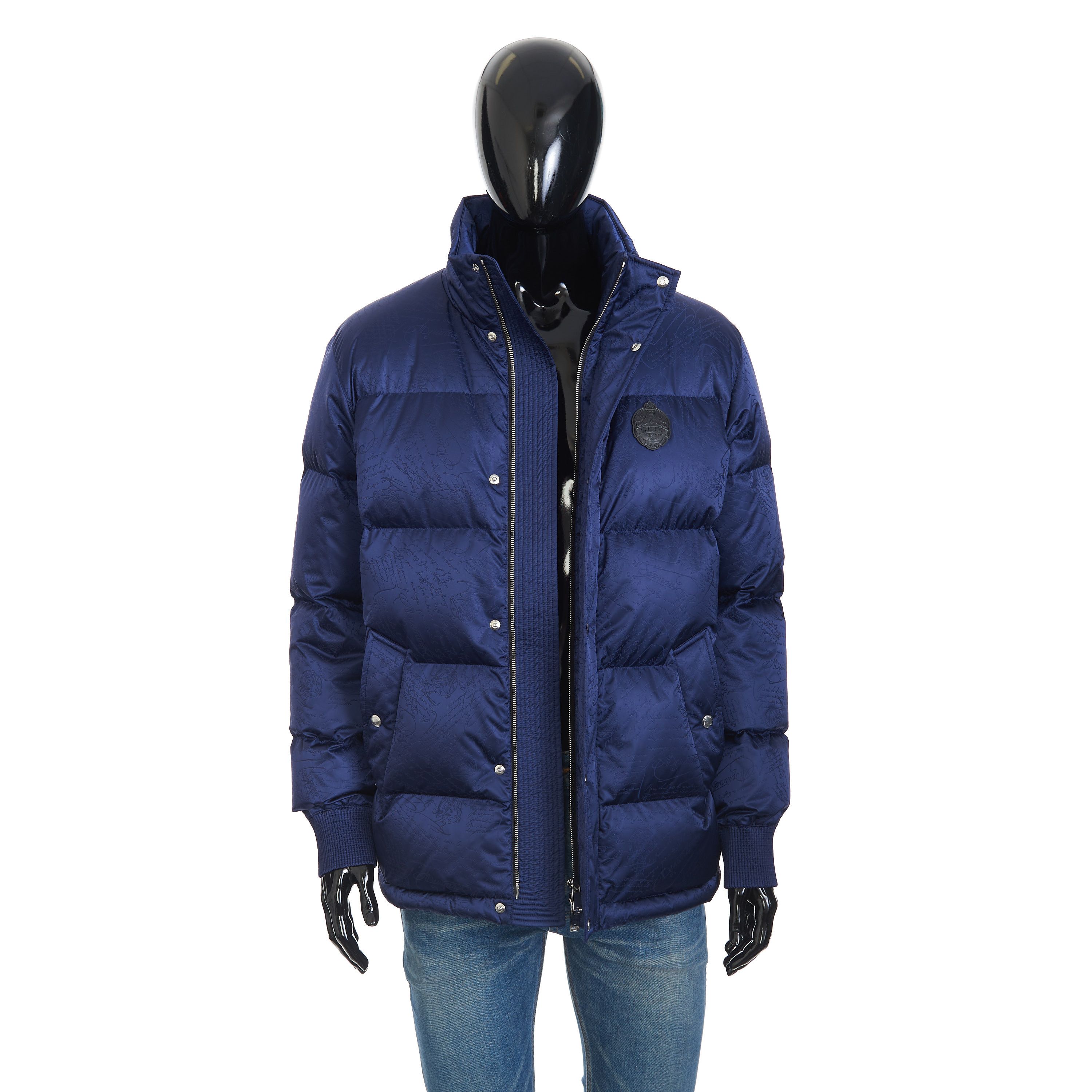 Berluti Scritto Down Jacket In Dark Indigo Blue Size US XL / EU 56 / 4 - 9 Thumbnail