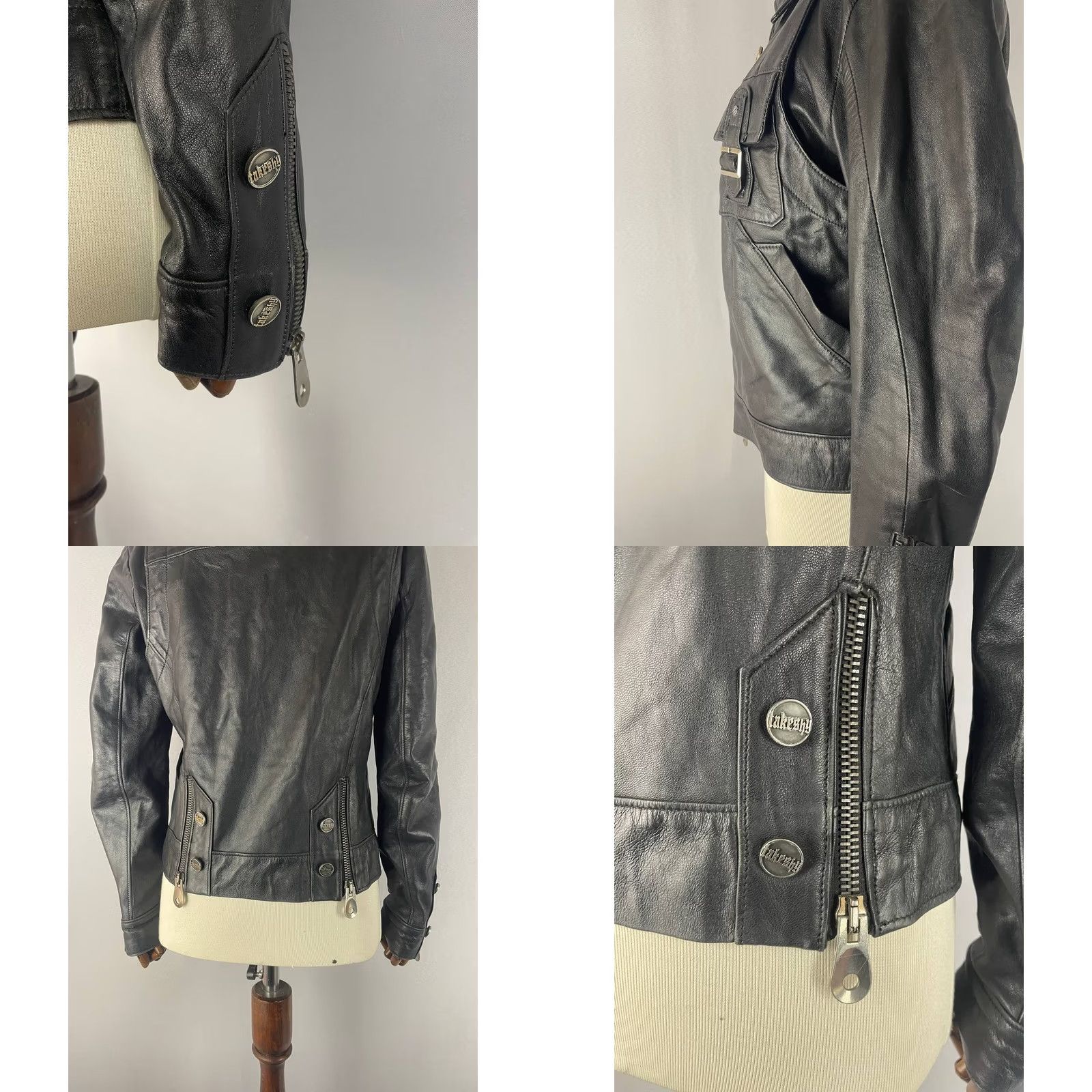 Vera Pelle VINTAGE Vera Pelle Leather Jacket Womens M Black Long Sleeve Zipper Full Zip Jacket` Size M / US 6-8 / IT 42-44 - 9 Thumbnail